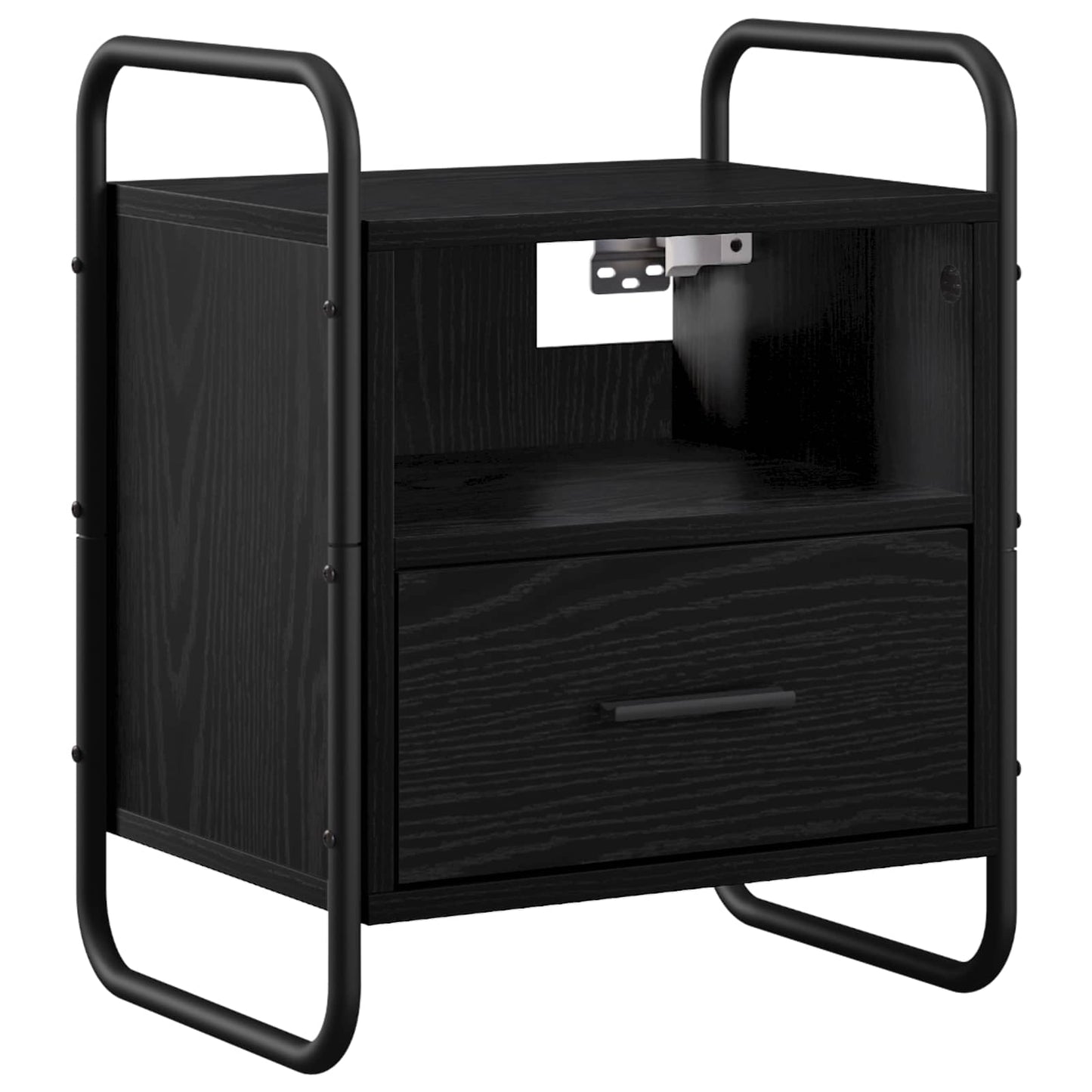 vidaXL Κρεμαστό Κομοδίνο 2 τμχ. Μαύρη Δρυς 40 x 30 x 50 cm