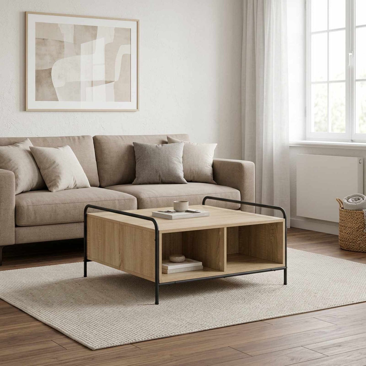 vidaXL Τραπεζάκι σαλονιού Sonoma Δρυς 50 x 49 x 41 εκ.