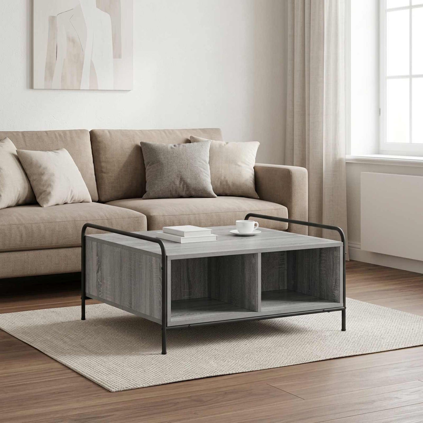 vidaXL Τραπεζάκι σαλονιού Γκρι Sonoma 50 x 49 x 41 εκ.