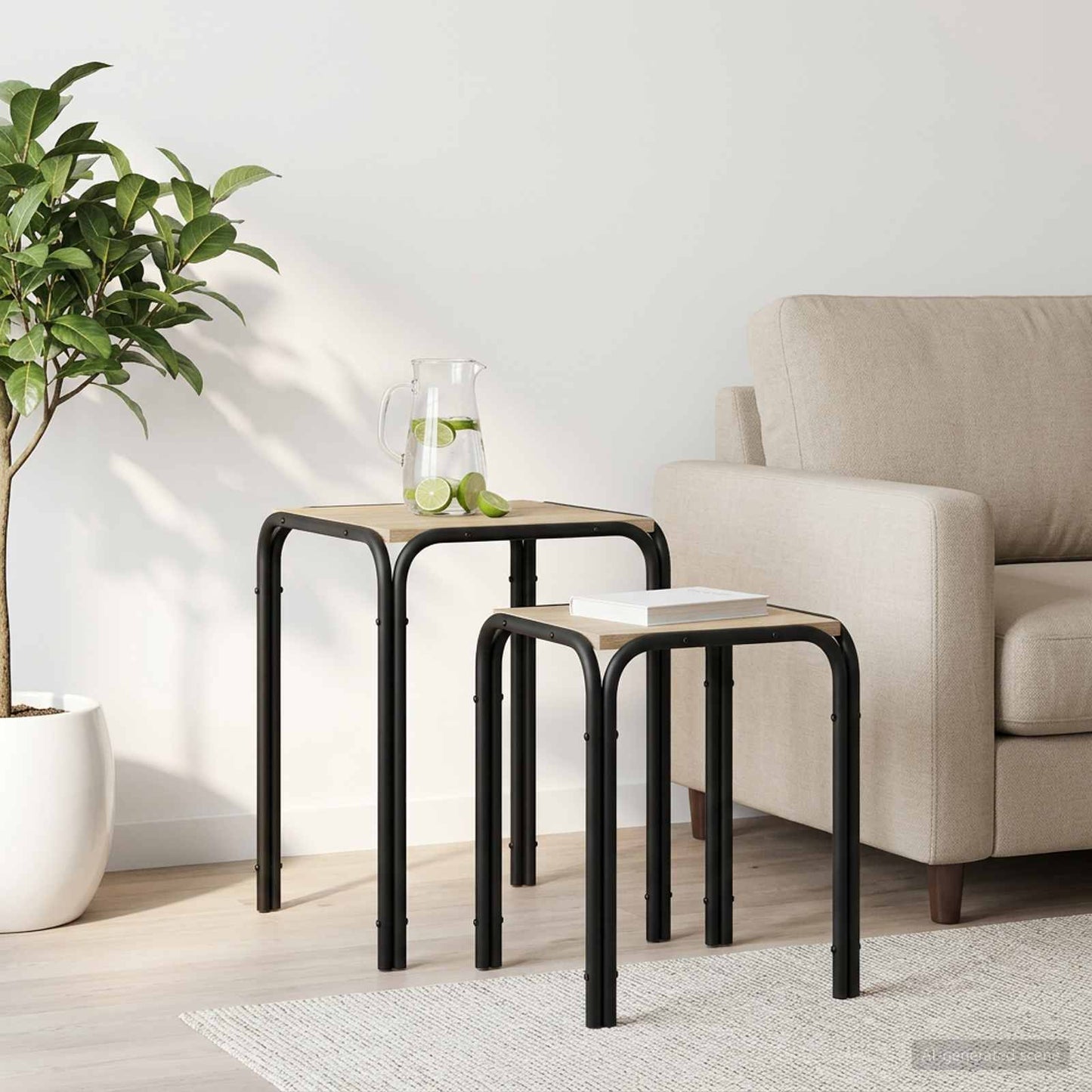 vidaXL Τραπεζάκι Πλευράς Sonoma Δρυς 41 x 40 x 50 εκ
