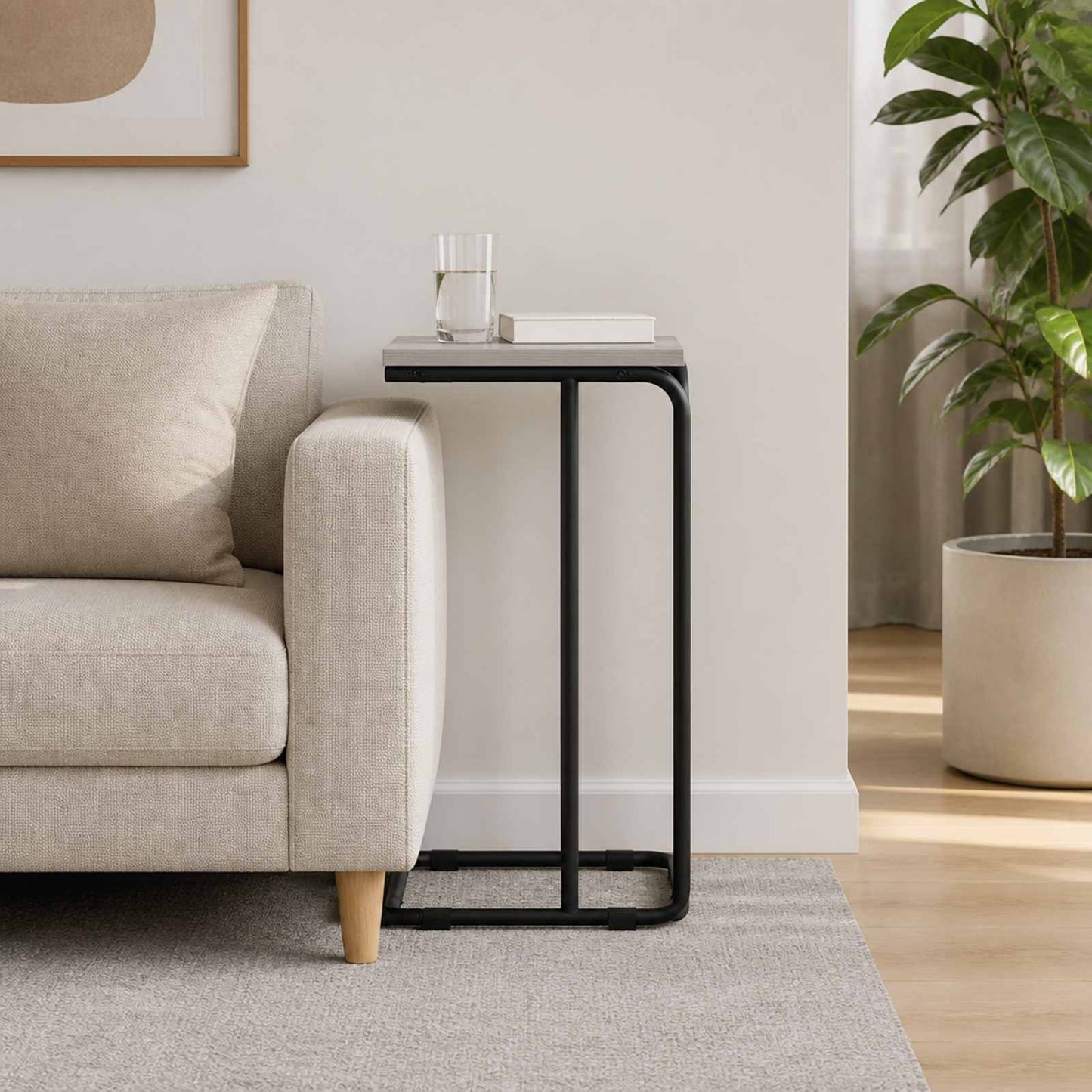 vidaXL Τραπεζάκι Πλευράς Γκρι Sonoma 40 x 31 x 55 εκ