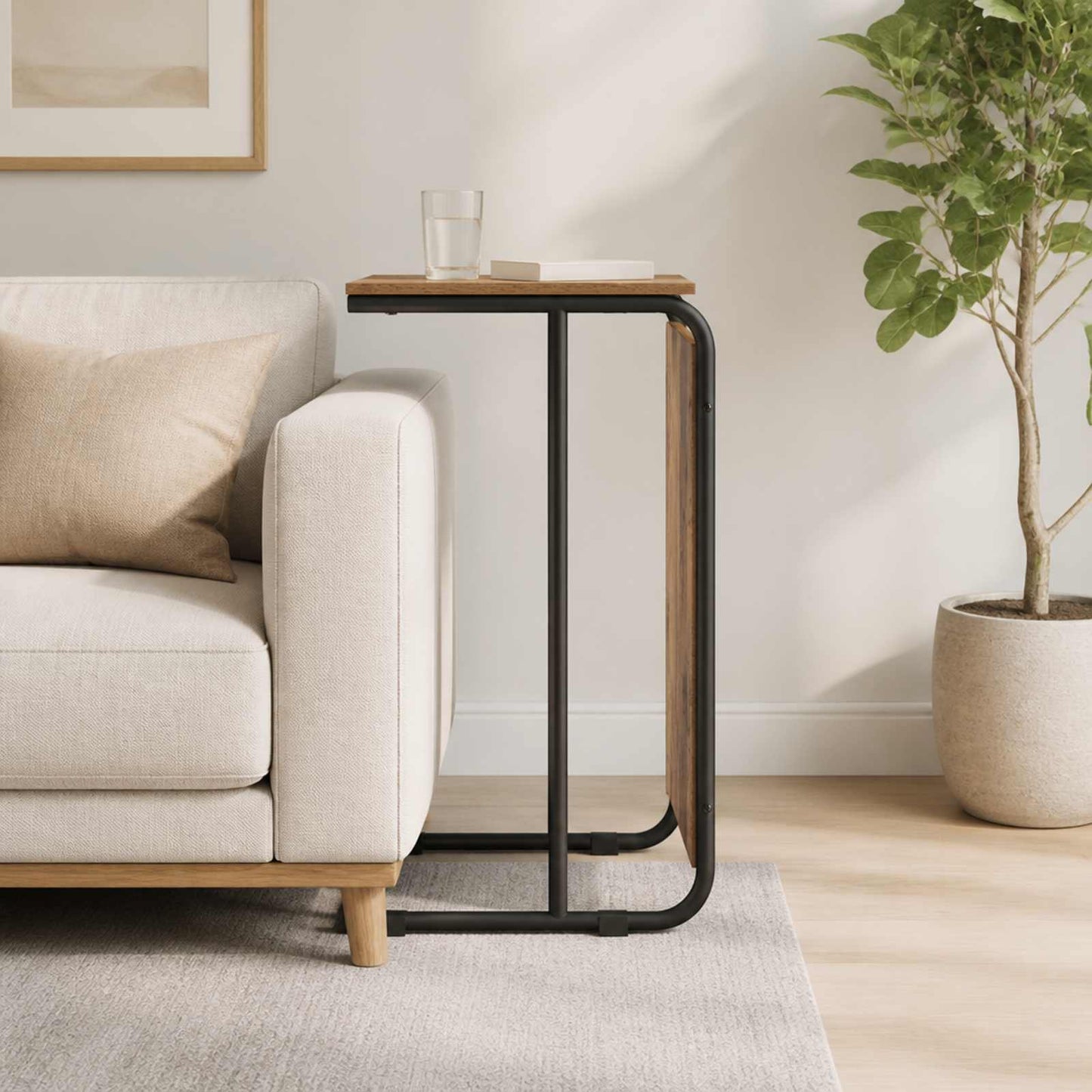 vidaXL Τραπεζάκι Πλευράς Παλαιωμένο ξύλο 40 x 31 x 55 εκ