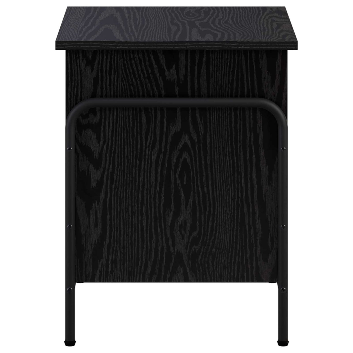 vidaXL Κουτί αποθήκευσης Μαύρη Δρυς 80 x 40 x 49,5 εκ