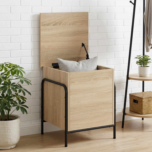 vidaXL Κουτί αποθήκευσης Sonoma Δρυς 80 x 40 x 49,5 εκ