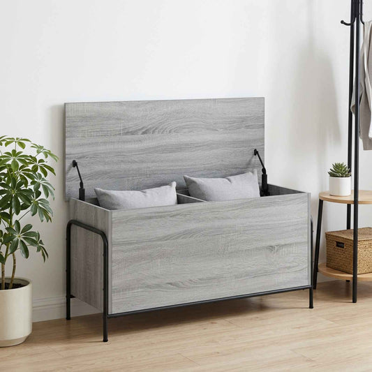 vidaXL Κουτί αποθήκευσης Γκρι Sonoma 80 x 40 x 49,5 εκ