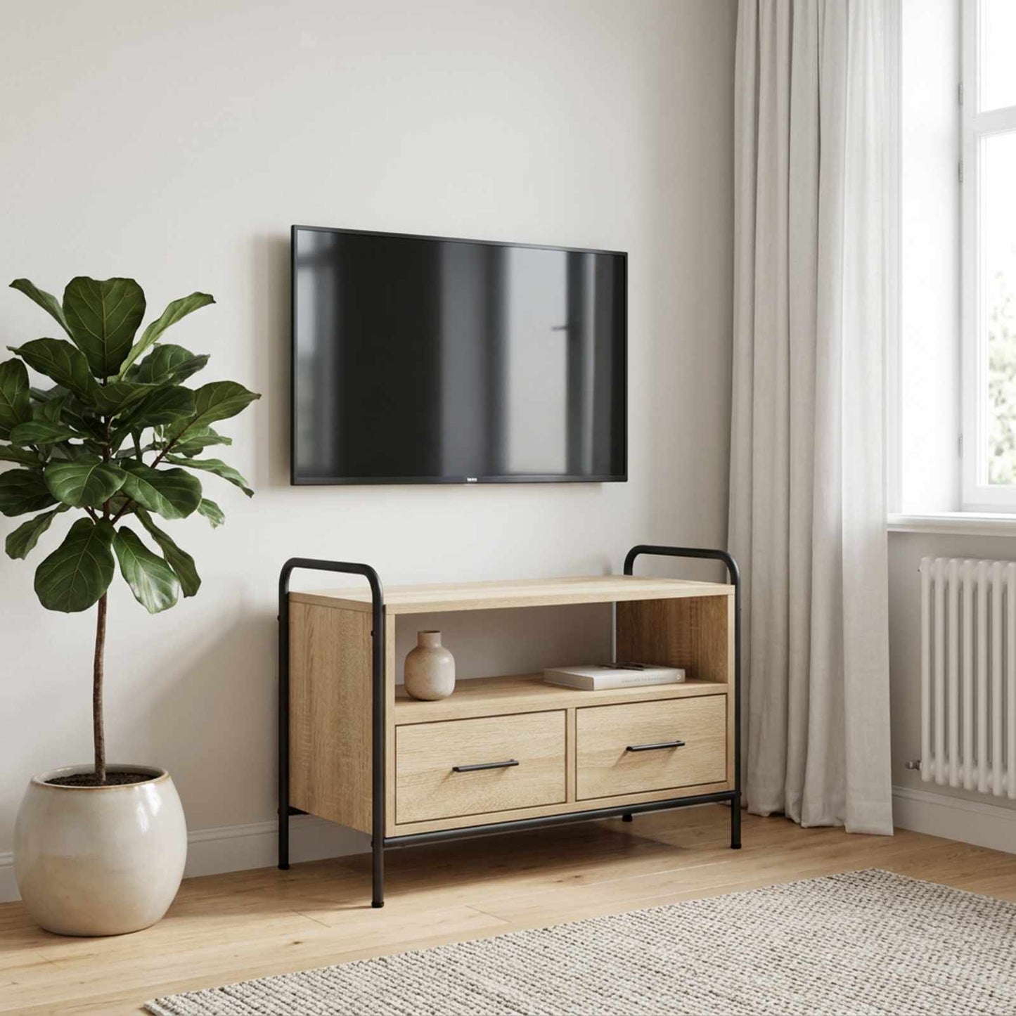 vidaXL Ντουλάπι TV 67,5 x 33 x 50 εκ Sonoma Δρυς Επεξεργασμένο Ξύλο