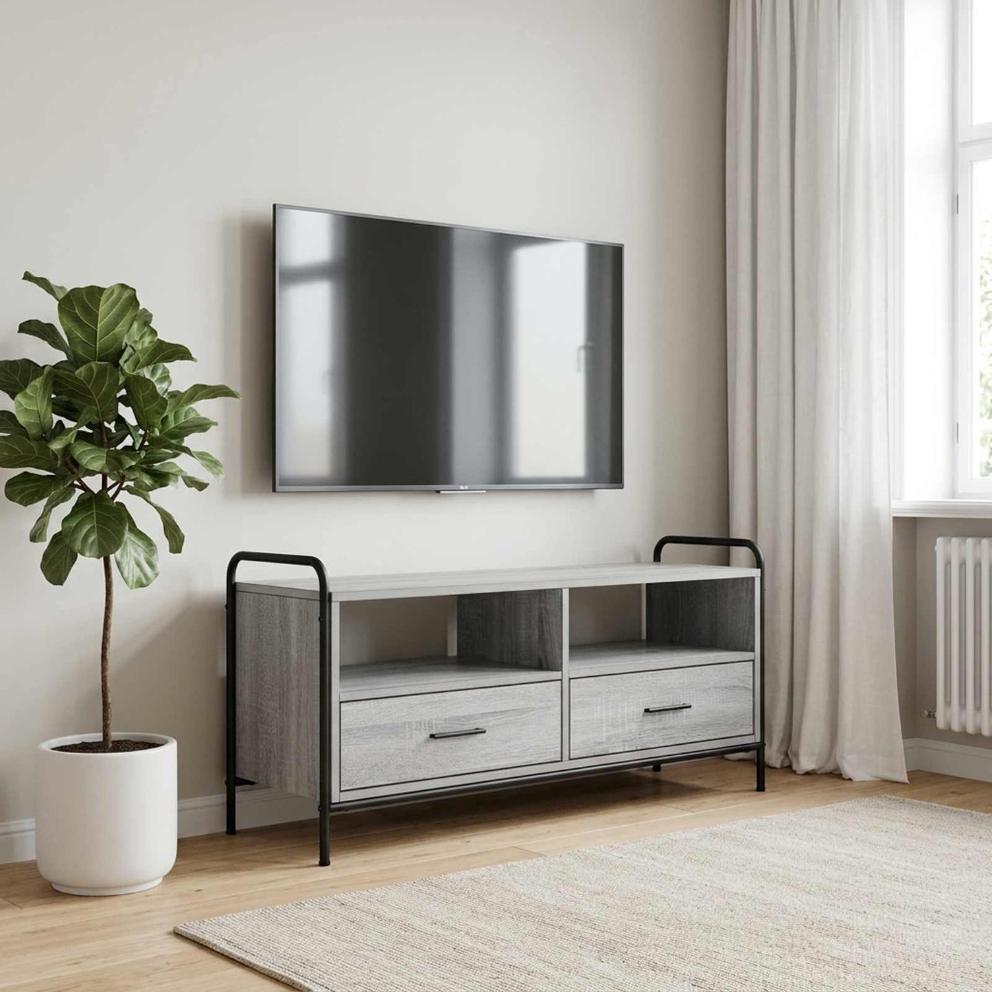 vidaXL Ντουλάπι TV 67,5 x 33 x 50 εκ Γκρι Sonoma Επεξεργασμένο Ξύλο