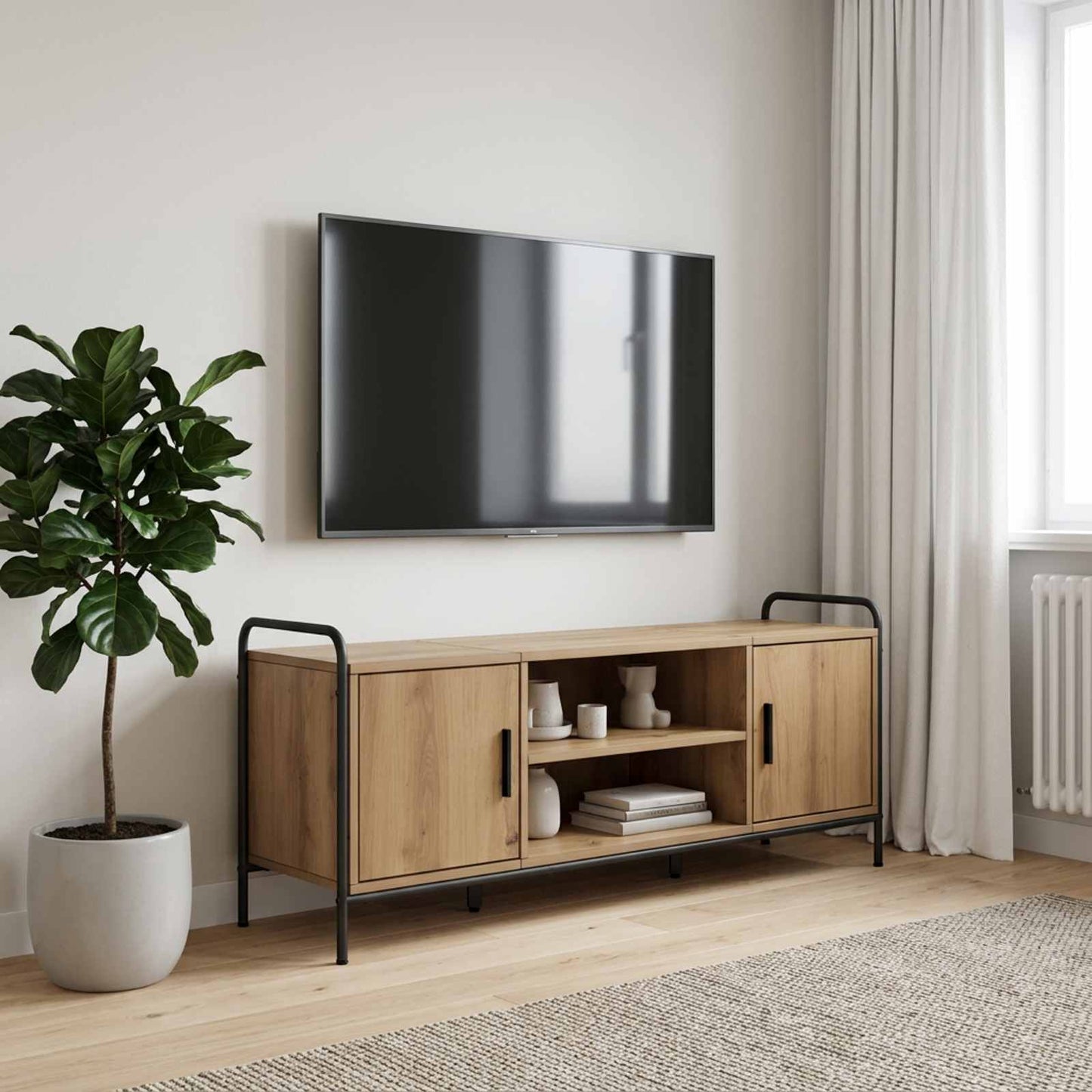 vidaXL Ντουλάπι TV 119 x 33 x 50 cm Artisan Δρυς