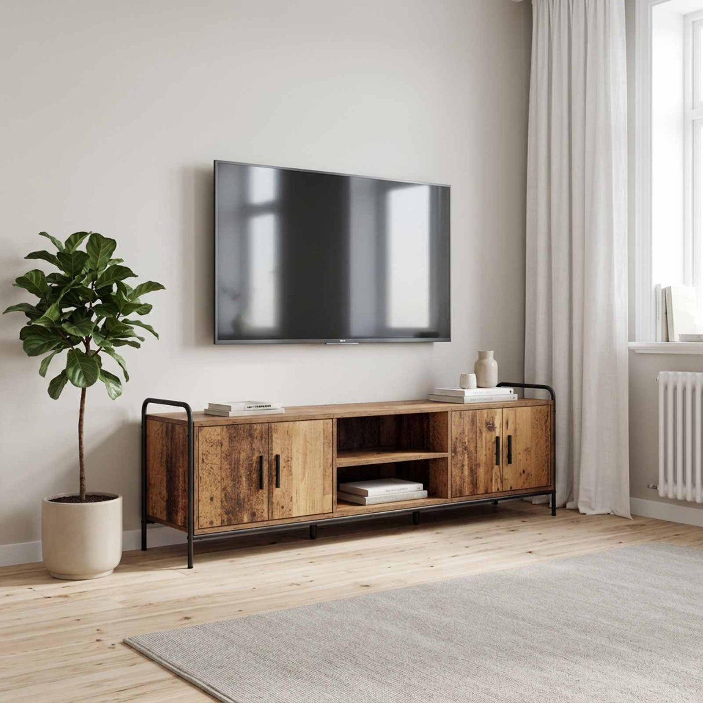 vidaXL Ντουλάπι TV 167,5 x 33 x 50 εκ Παλαιωμένο ξύλο