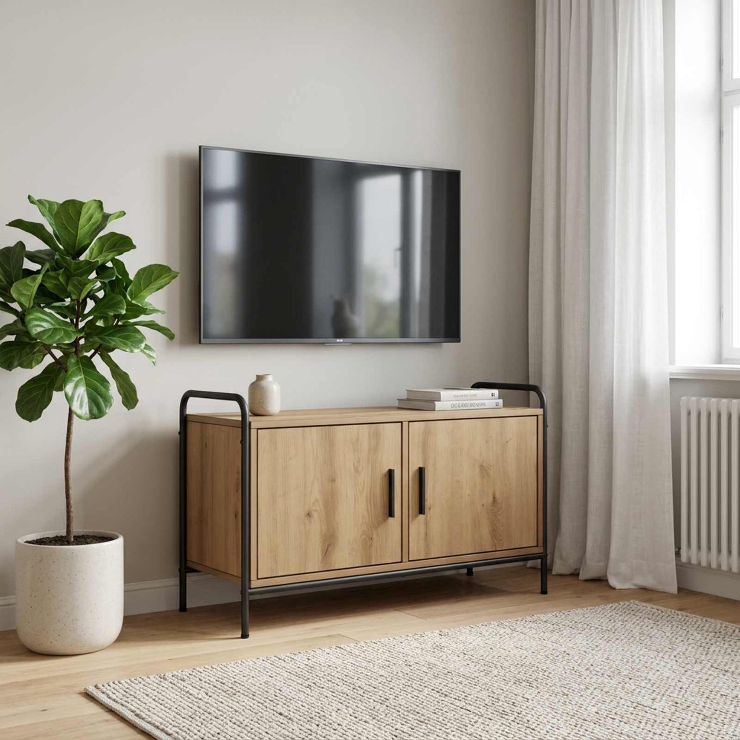 vidaXL Ντουλάπι TV 79,5 x 33 x 50 εκ. Artisan Δρυς Επεξεργασμένο Ξύλο