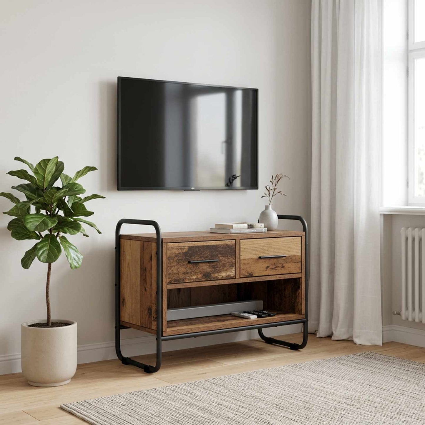 vidaXL Ντουλάπι TV 60 x 30 x 50 εκ. Παλαιωμένο ξύλο Επεξεργασμένο Ξύλο
