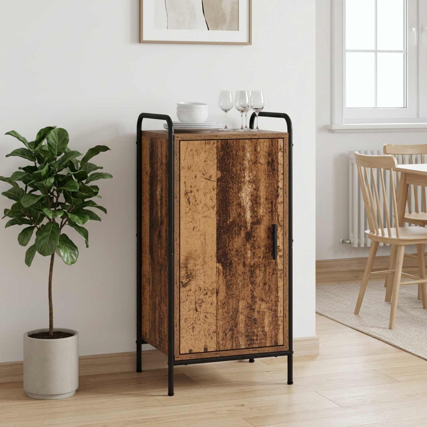 vidaXL Πλαϊνό γραφείο Παλαιωμένο ξύλο 97 x 33 x 81 εκ