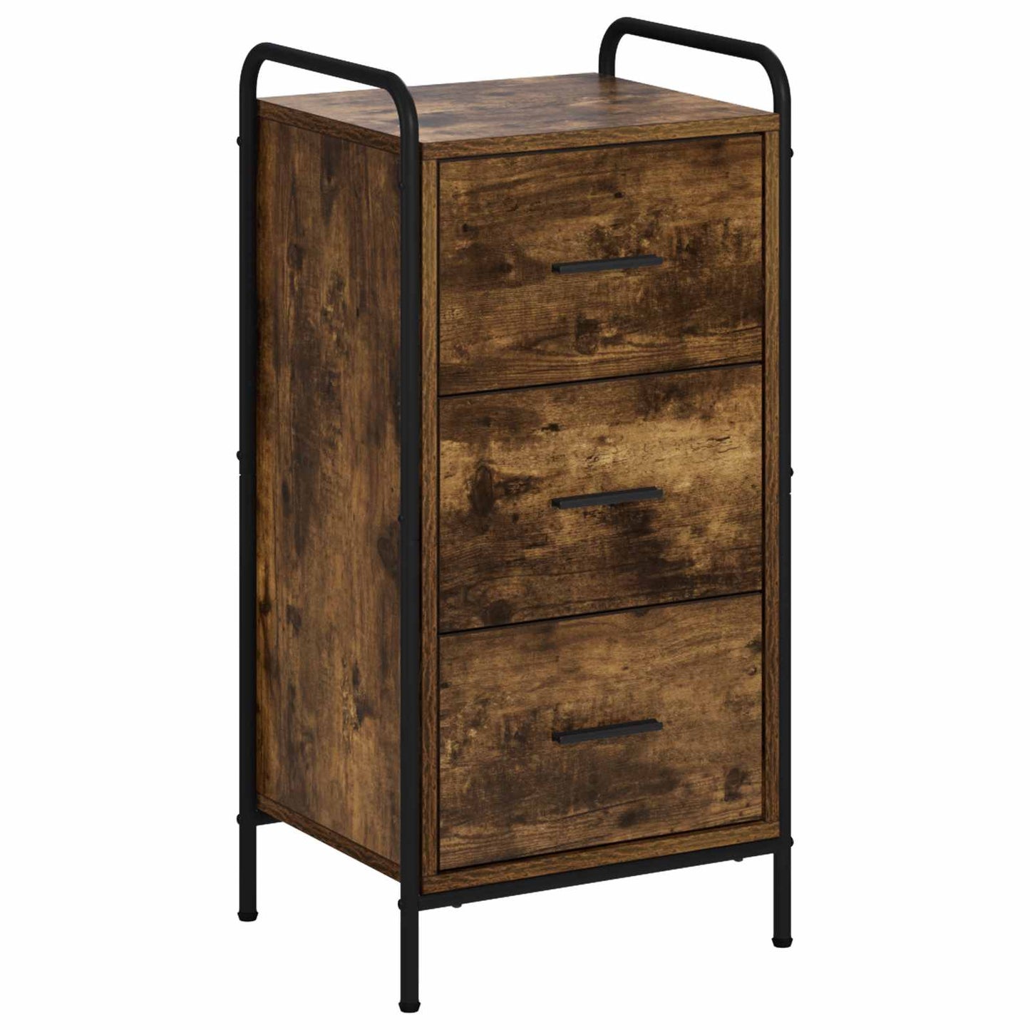 vidaXL Πλαϊνό γραφείο Καπνισμένο Ξύλο Δρυός 97 x 33 x 81 εκ