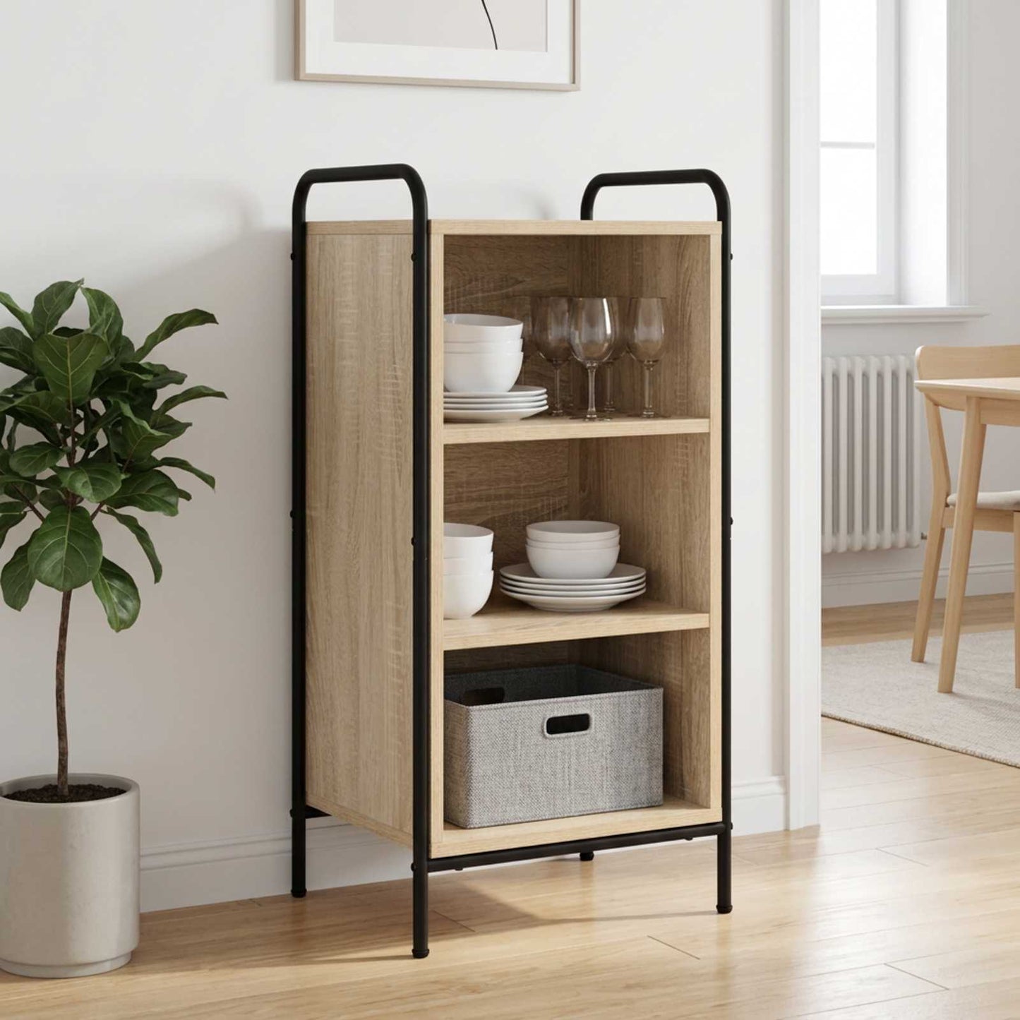 vidaXL Πλαϊνό γραφείο Sonoma Δρυς 97 x 33 x 81 εκ Επεξεργασμένο Ξύλο