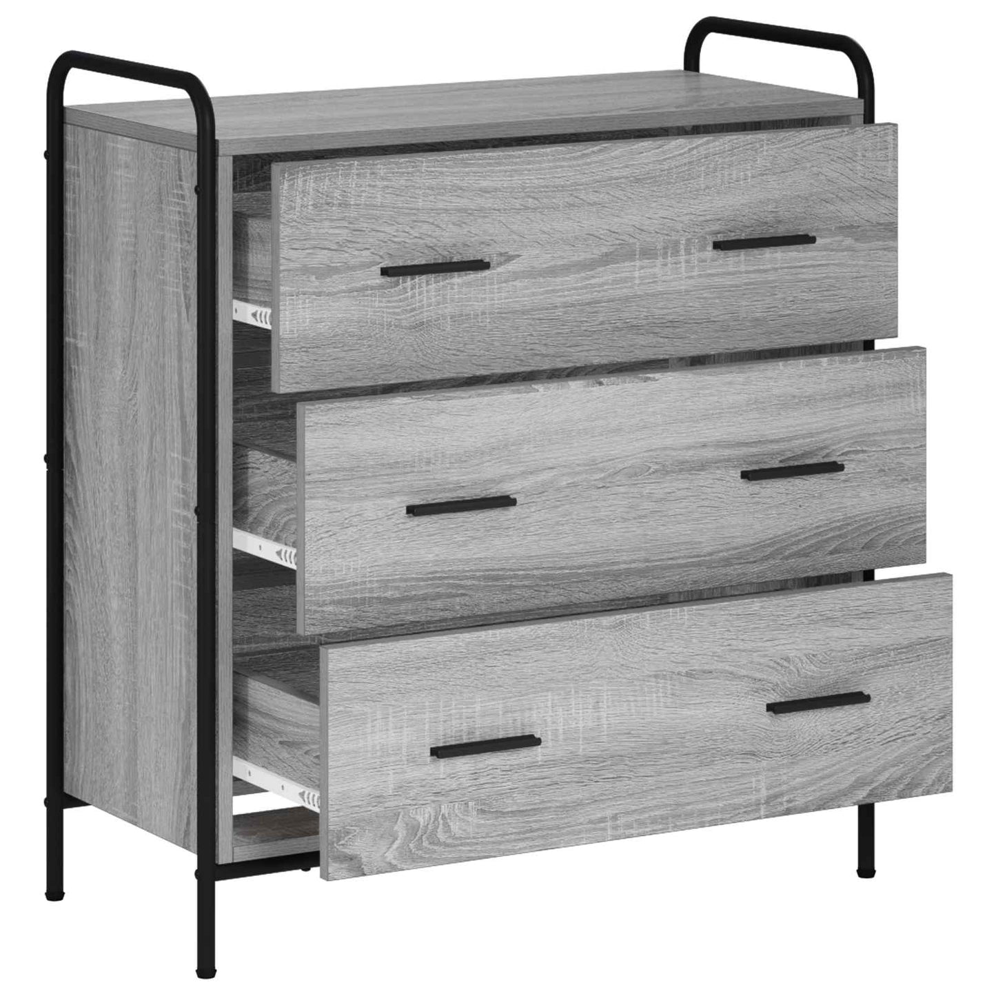 vidaXL Πλαϊνό γραφείο Γκρι Sonoma 97 x 33 x 81 εκ Επεξεργασμένο Ξύλο