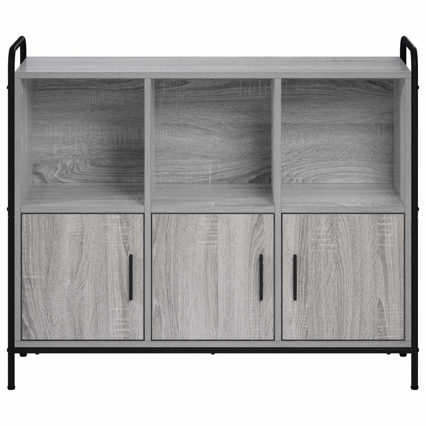 vidaXL Πλαϊνό γραφείο Γκρι Sonoma 97 x 33 x 81 εκ Επεξεργασμένο Ξύλο