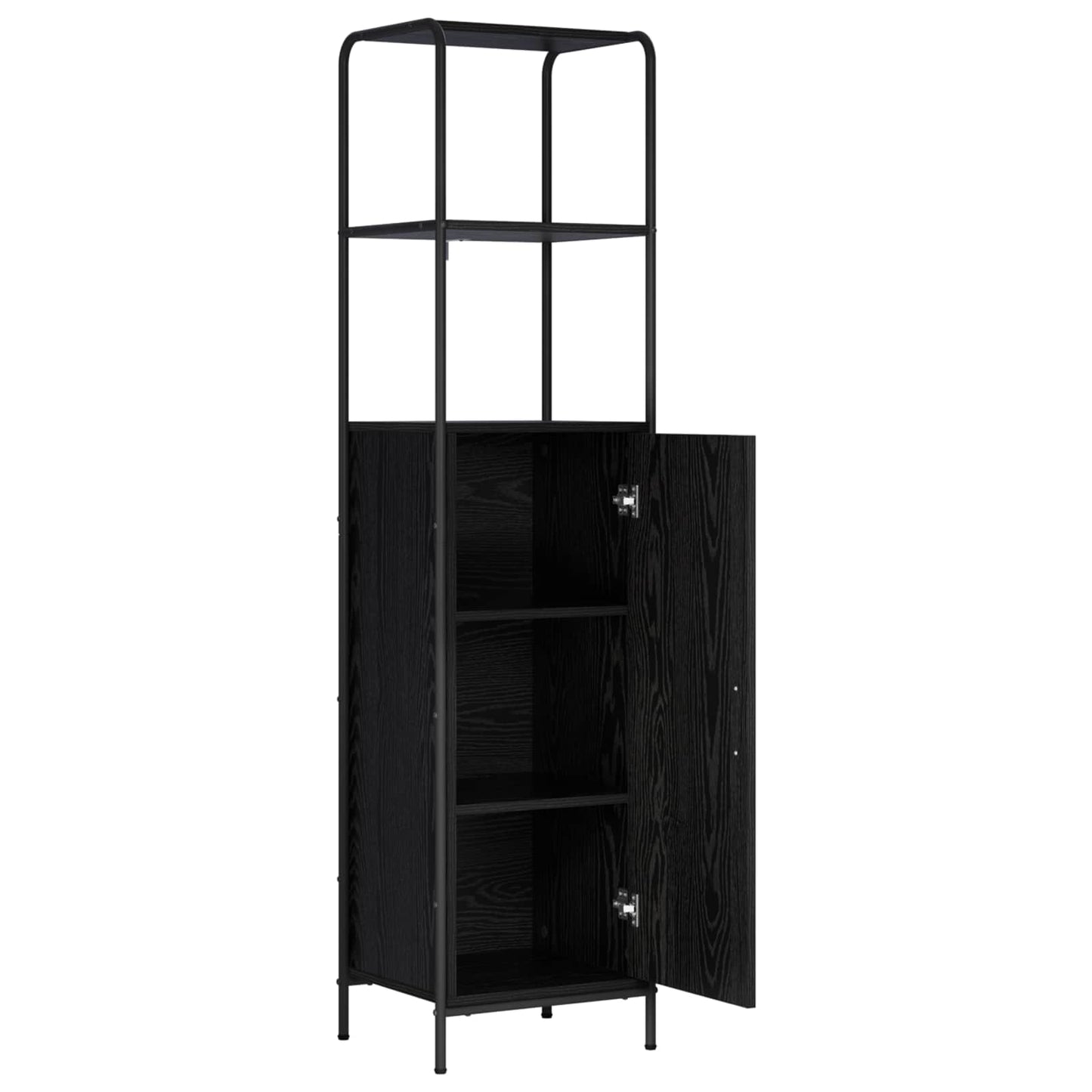 vidaXL Highboard Μαύρη Δρυς 40 x 33 x 161 εκ Επεξεργασμένο Ξύλο