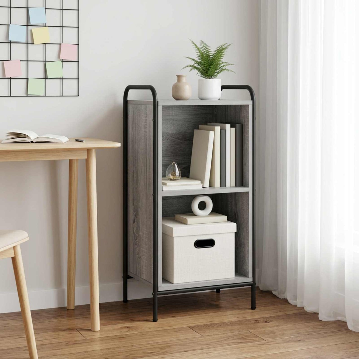 vidaXL Βιβλιοθήκη 55,5 x 33 x 174 εκ Επεξεργασμένο Ξύλο Γκρι Sonoma