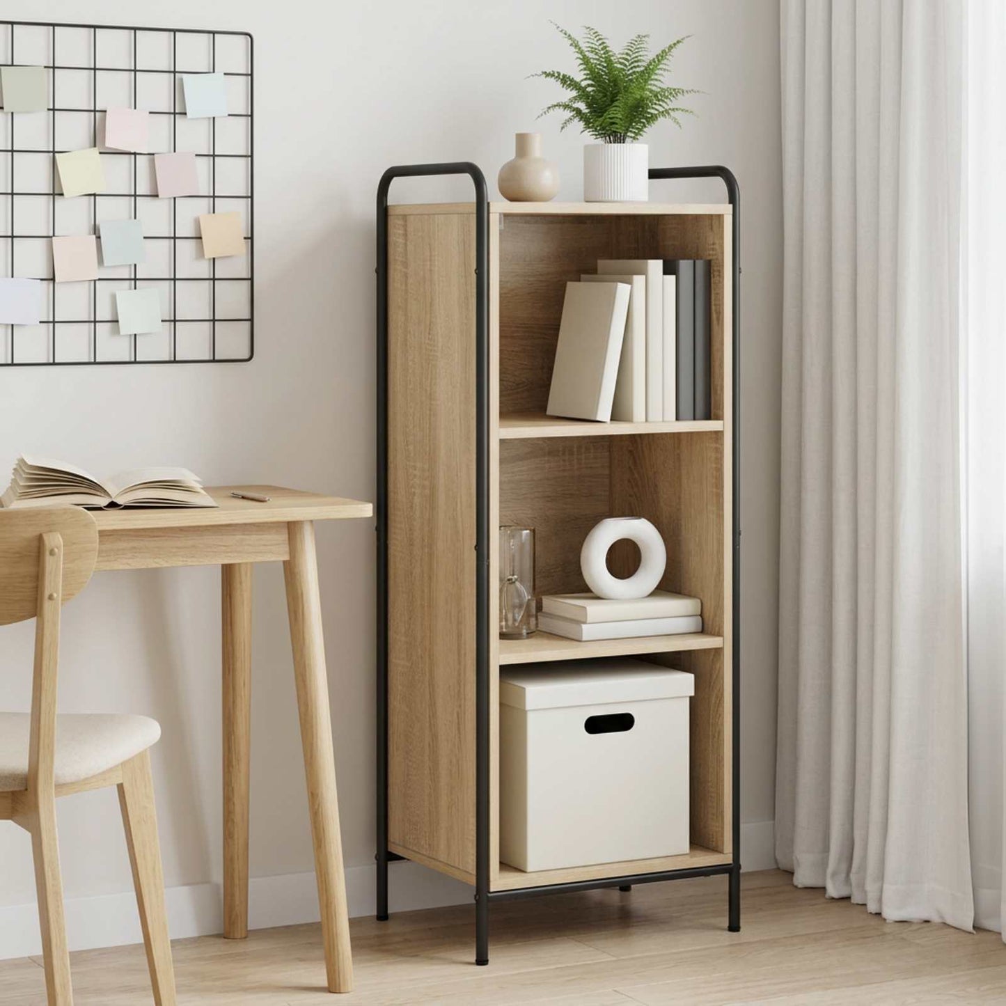 vidaXL Βιβλιοθήκη 55,5 x 33 x 174 εκ Επεξεργασμένο Ξύλο Sonoma Δρυς