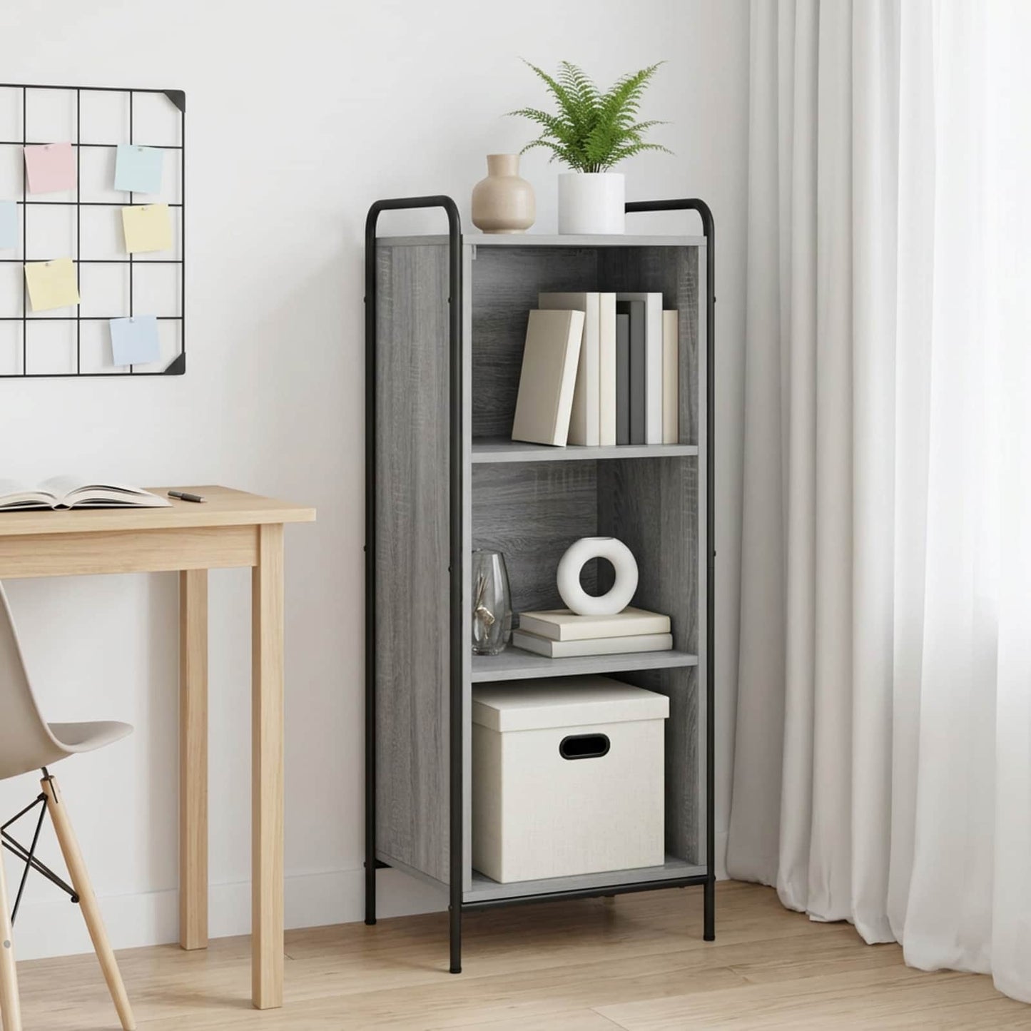vidaXL Βιβλιοθήκη 55,5 x 33 x 174 εκ Επεξεργασμένο Ξύλο Γκρι Sonoma