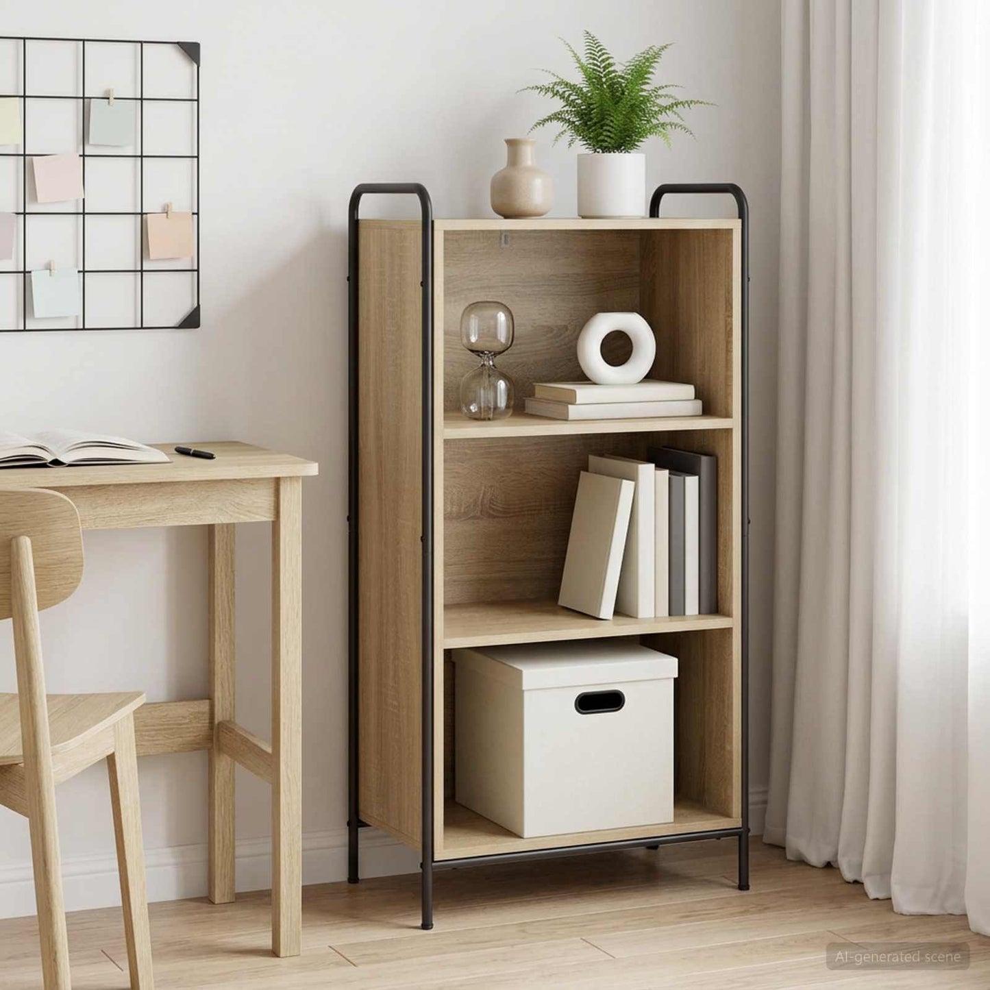 vidaXL Βιβλιοθήκη 55,5 x 33 x 174 εκ Επεξεργασμένο Ξύλο Sonoma Δρυς