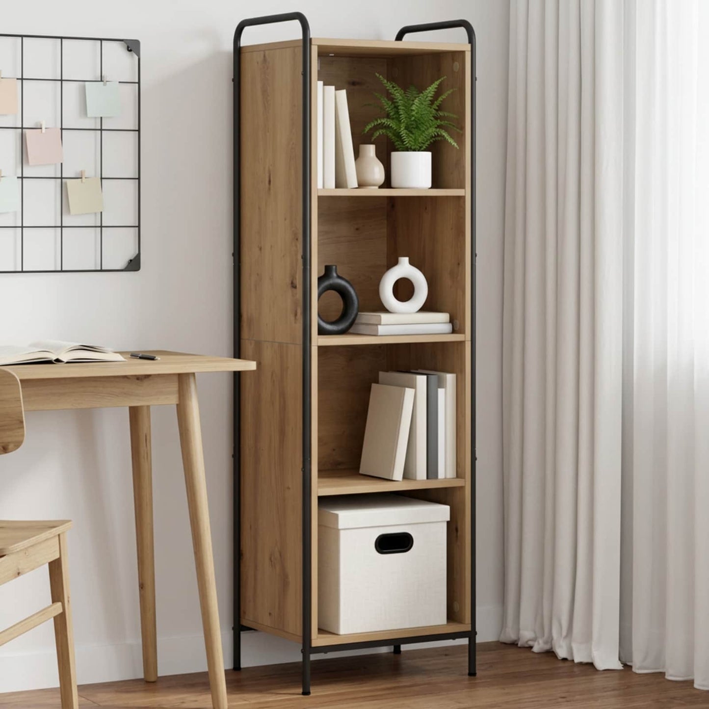 vidaXL Βιβλιοθήκη 55,5 x 33 x 174 εκ Επεξεργασμένο Ξύλο Artisan Δρυς