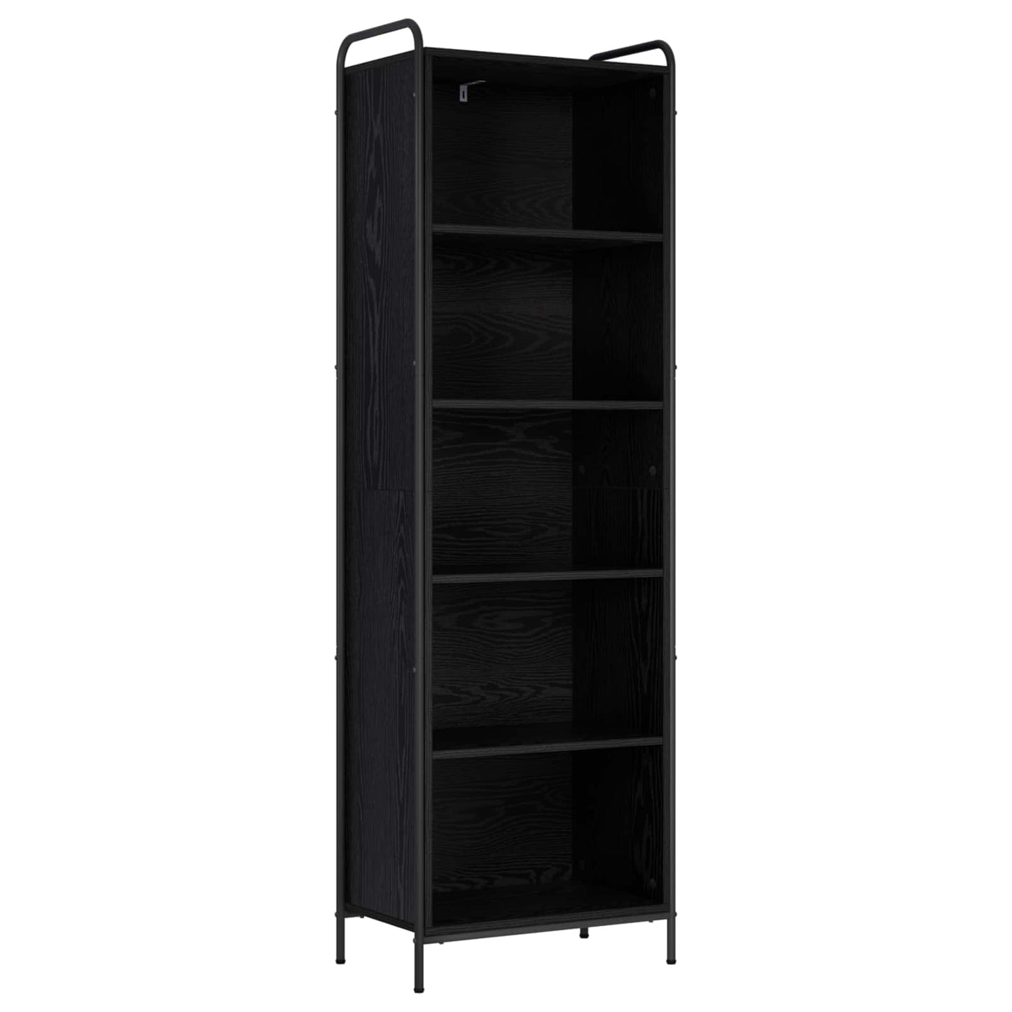 vidaXL Βιβλιοθήκη 55,5 x 33 x 174 εκ Επεξεργασμένο Ξύλο Μαύρη Δρυς