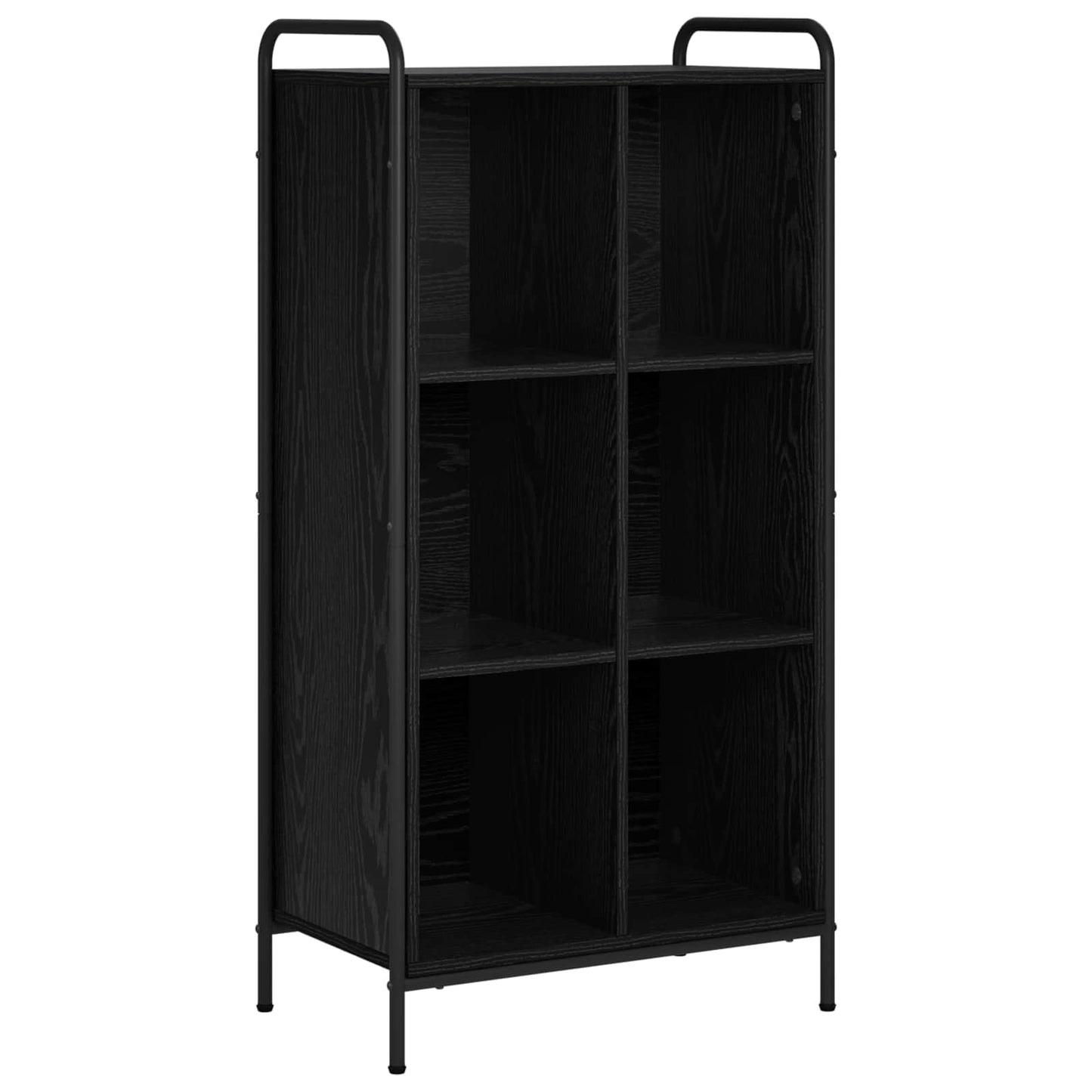 vidaXL Βιβλιοθήκη 57 x 33 x 111 εκ Επεξεργασμένο Ξύλο Μαύρη Δρυς