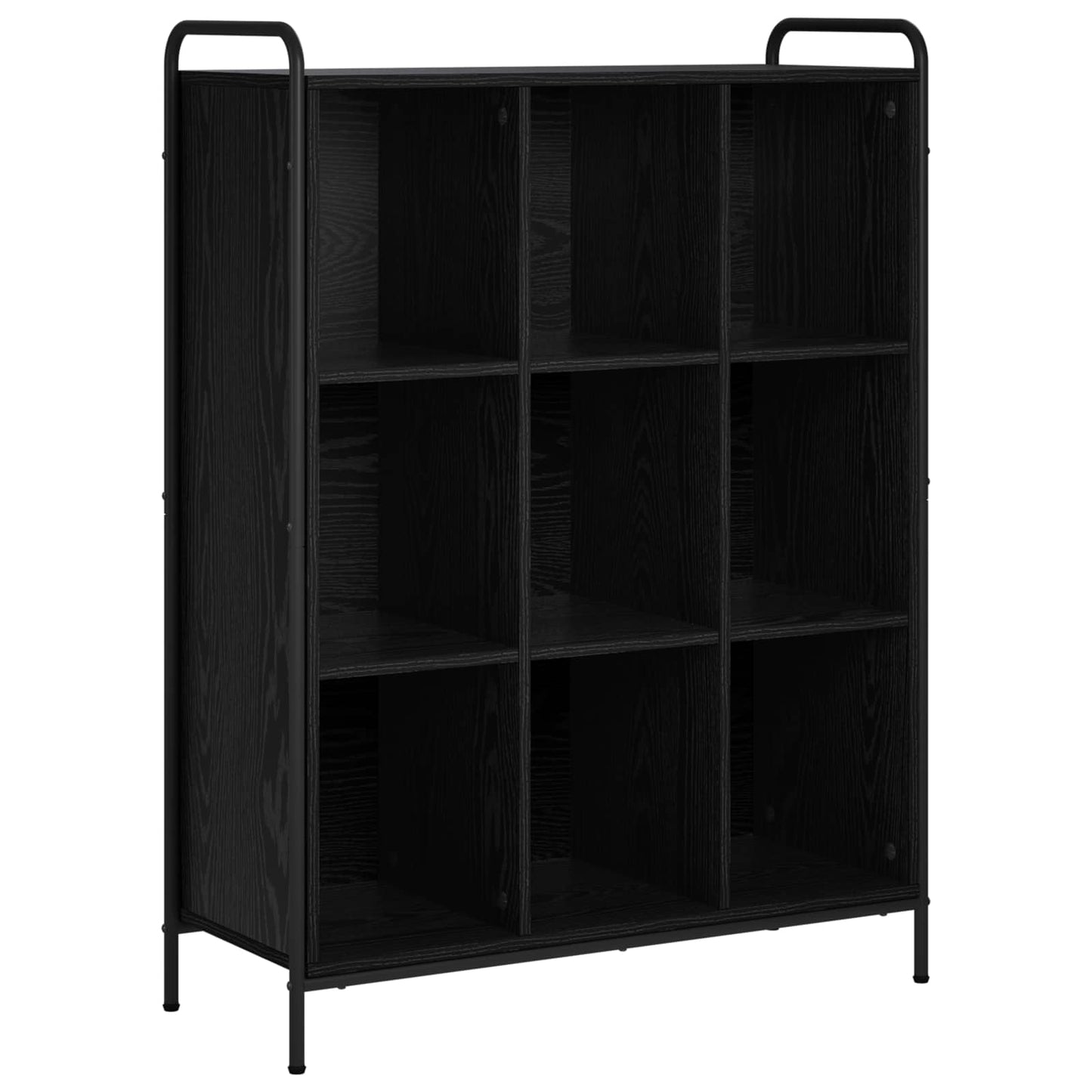vidaXL Βιβλιοθήκη 57 x 33 x 111 εκ Επεξεργασμένο Ξύλο Μαύρη Δρυς