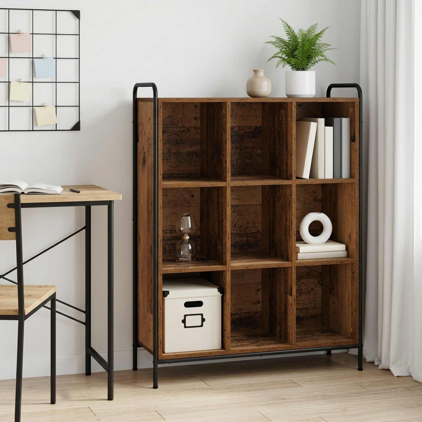 vidaXL Βιβλιοθήκη 57 x 33 x 111 εκ Επεξεργασμένο Ξύλο Παλαιωμένο ξύλο