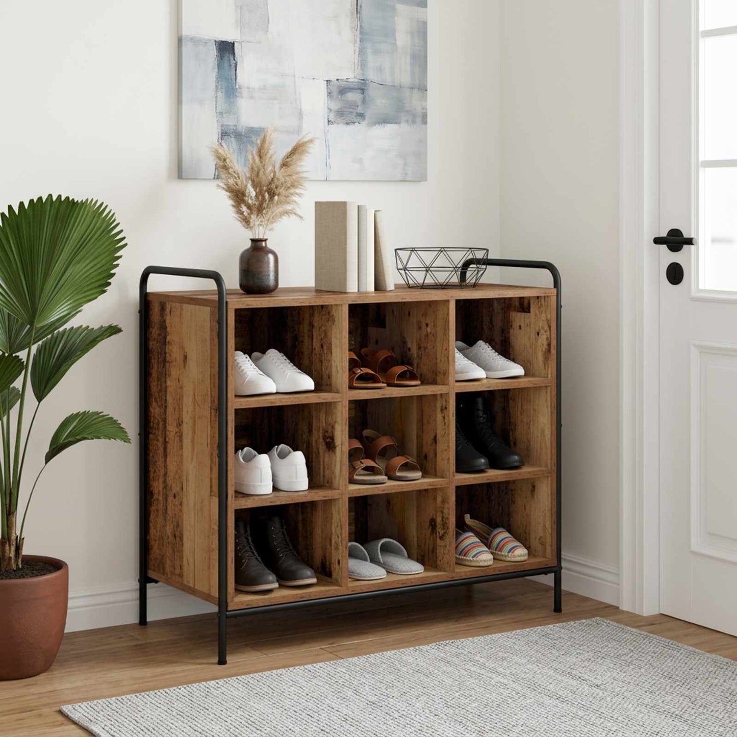 vidaXL Ντουλάπα Παπουτσιών 85 x 39,5 x 75 εκ. Επεξεργασμένο Ξύλο