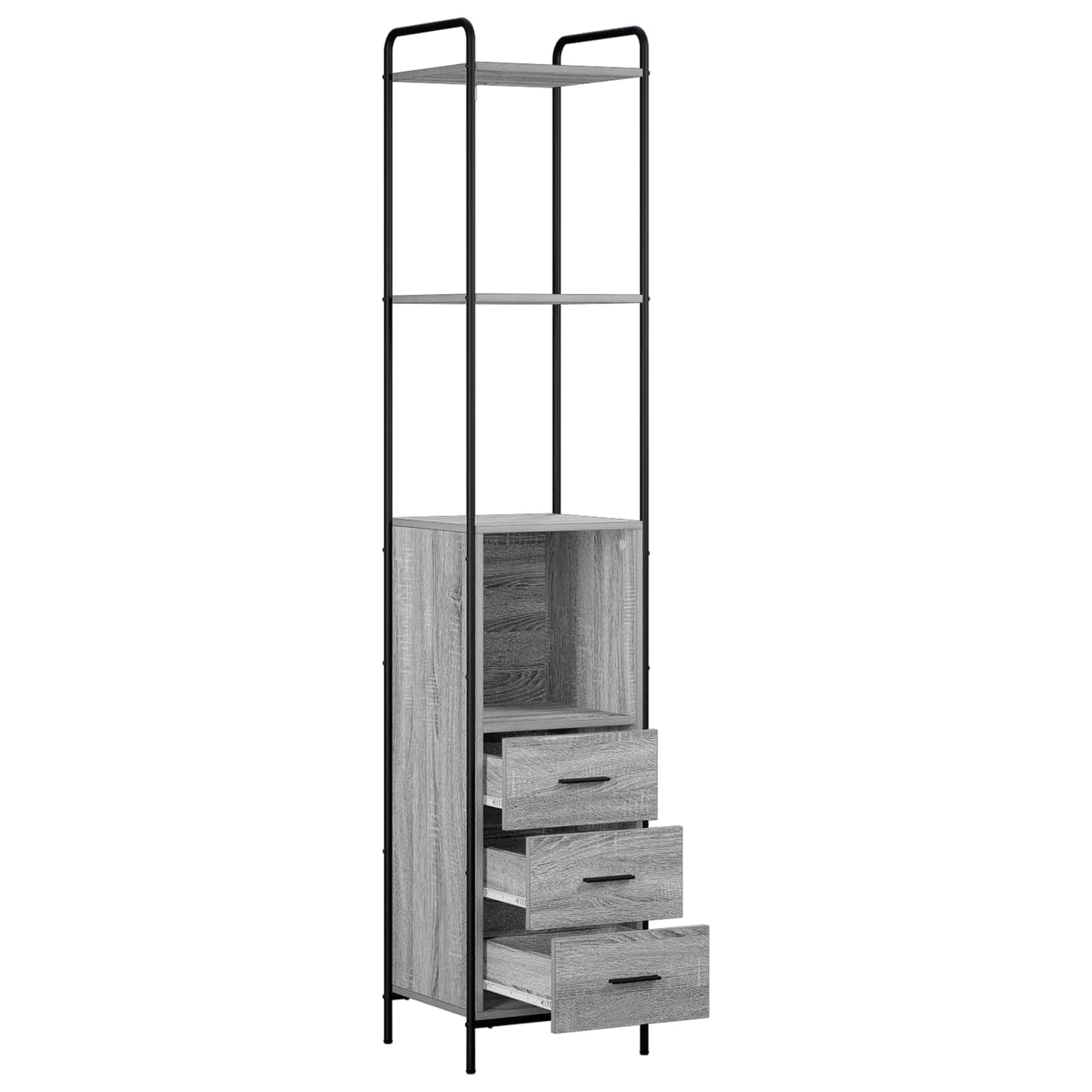 vidaXL Ντουλάπι Μπάνιου Γκρι Sonoma 40 x 36 x 200,5 εκ