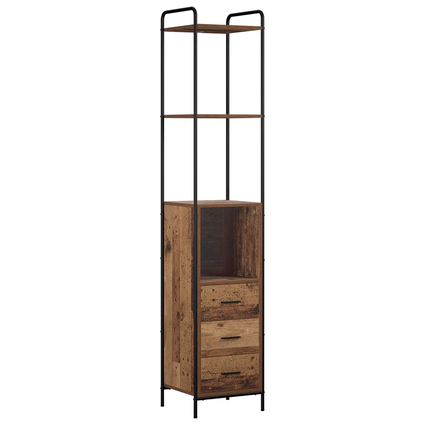 vidaXL Ντουλάπι Μπάνιου Παλαιωμένο ξύλο 40 x 36 x 200,5 εκ