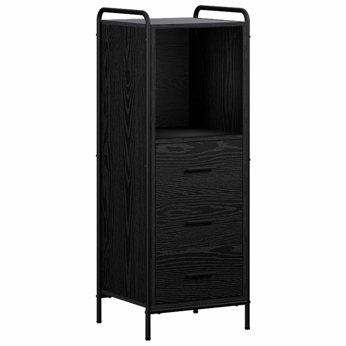 vidaXL Ντουλάπι Μπάνιου Μαύρη Δρυς 40 x 36 x 109,5 εκ.