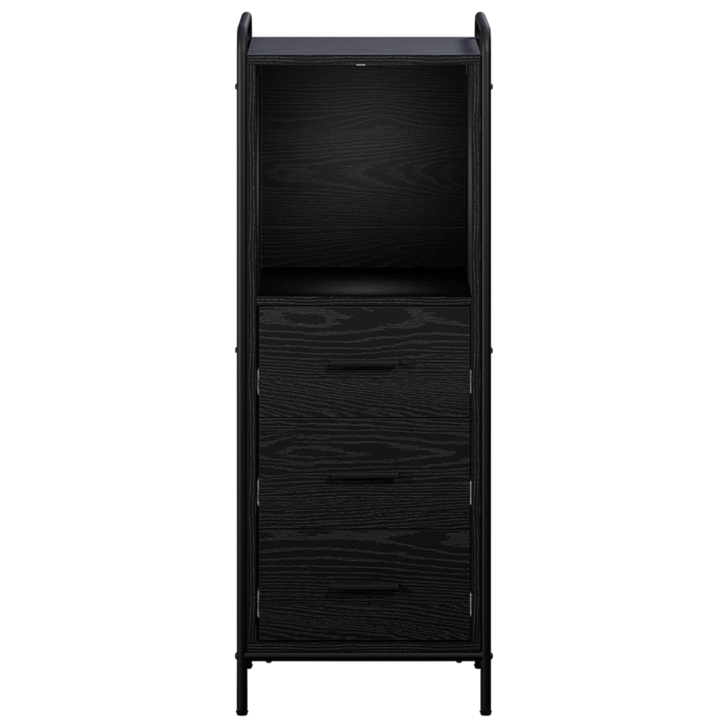 vidaXL Ντουλάπι Μπάνιου Μαύρη Δρυς 40 x 36 x 109,5 εκ.