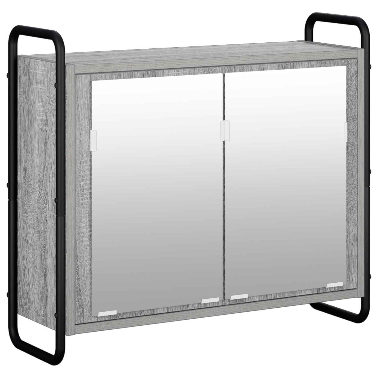 vidaXL Κρεμαστό Ντουλάπι Μπάνιου Γκρι Sonoma 64 x 20 x 56,5 εκ.