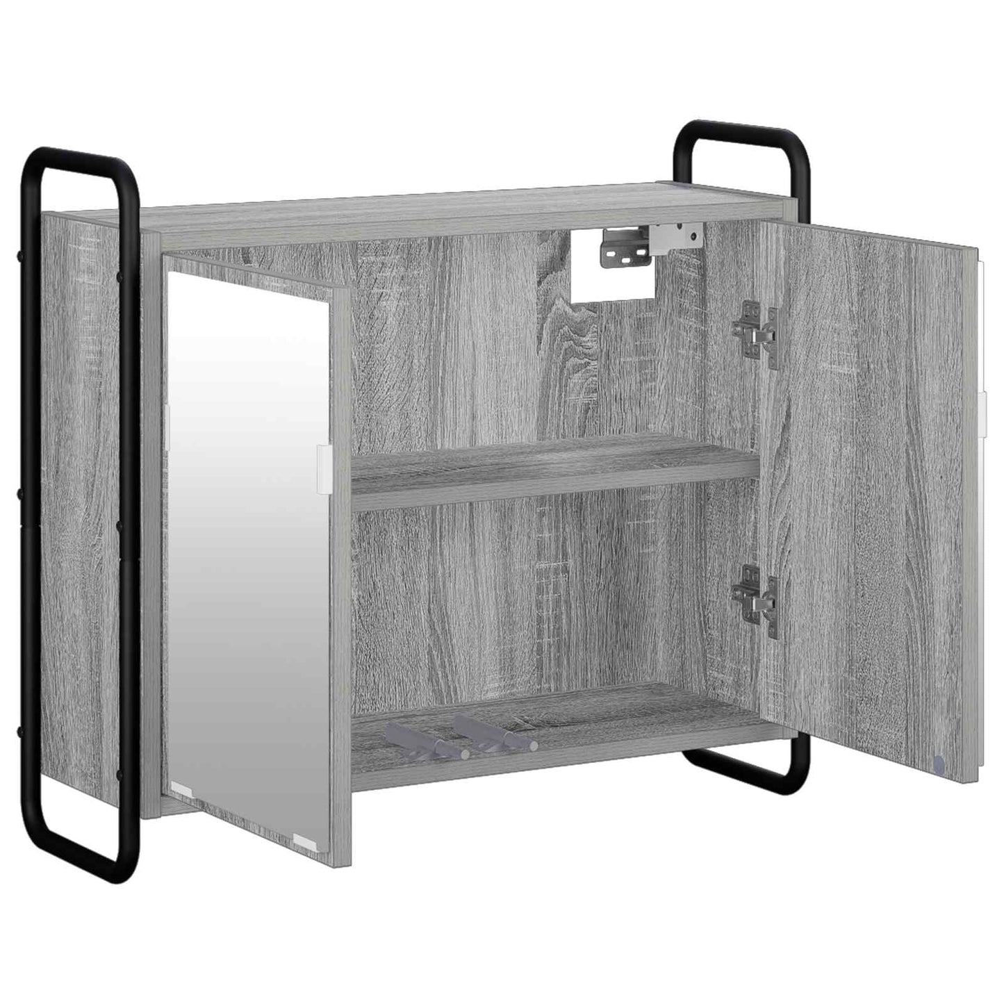 vidaXL Κρεμαστό Ντουλάπι Μπάνιου Γκρι Sonoma 64 x 20 x 56,5 εκ.