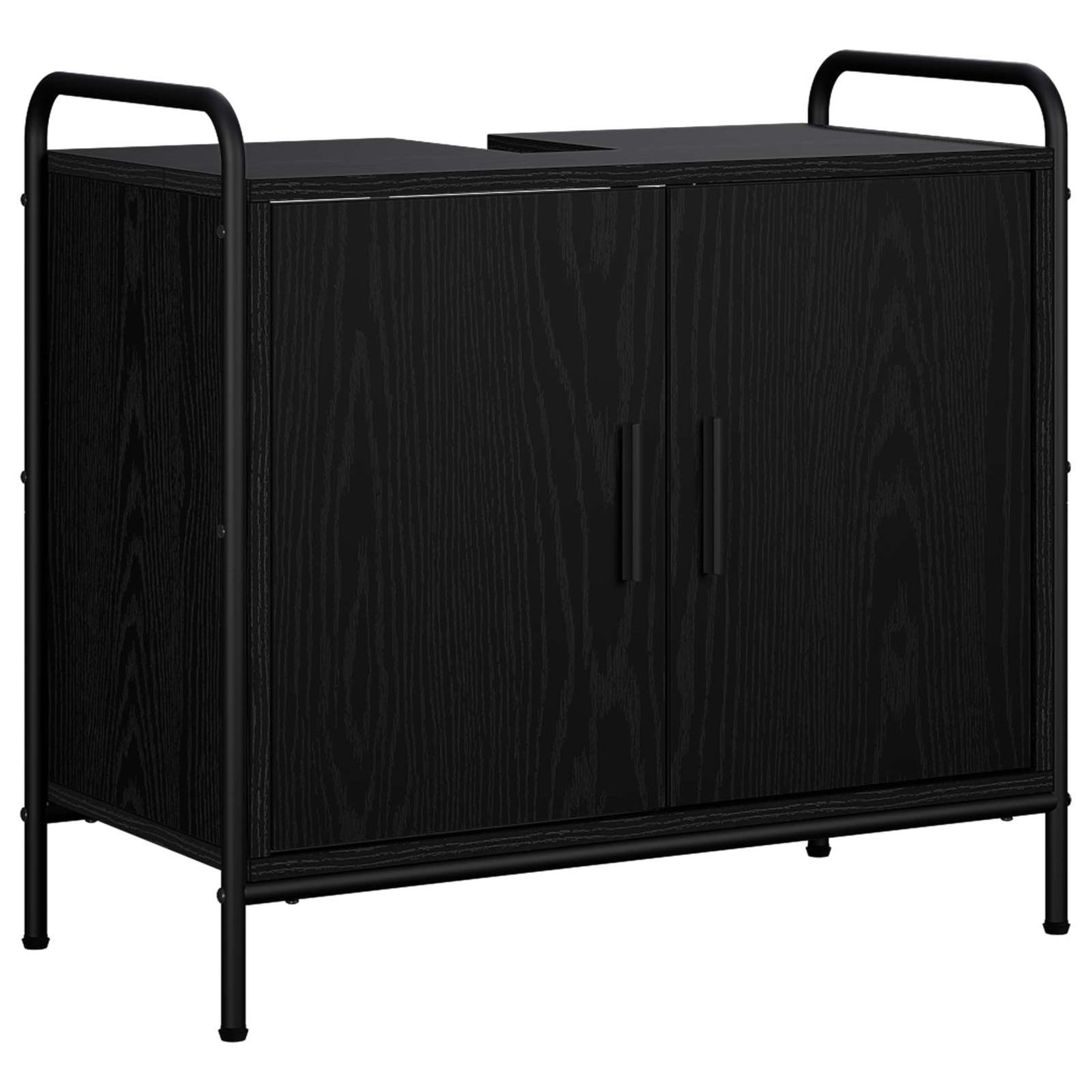 vidaXL Ντουλάπι Μπάνιου Μαύρη Δρυς 65,5 x 34 x 61 εκ.