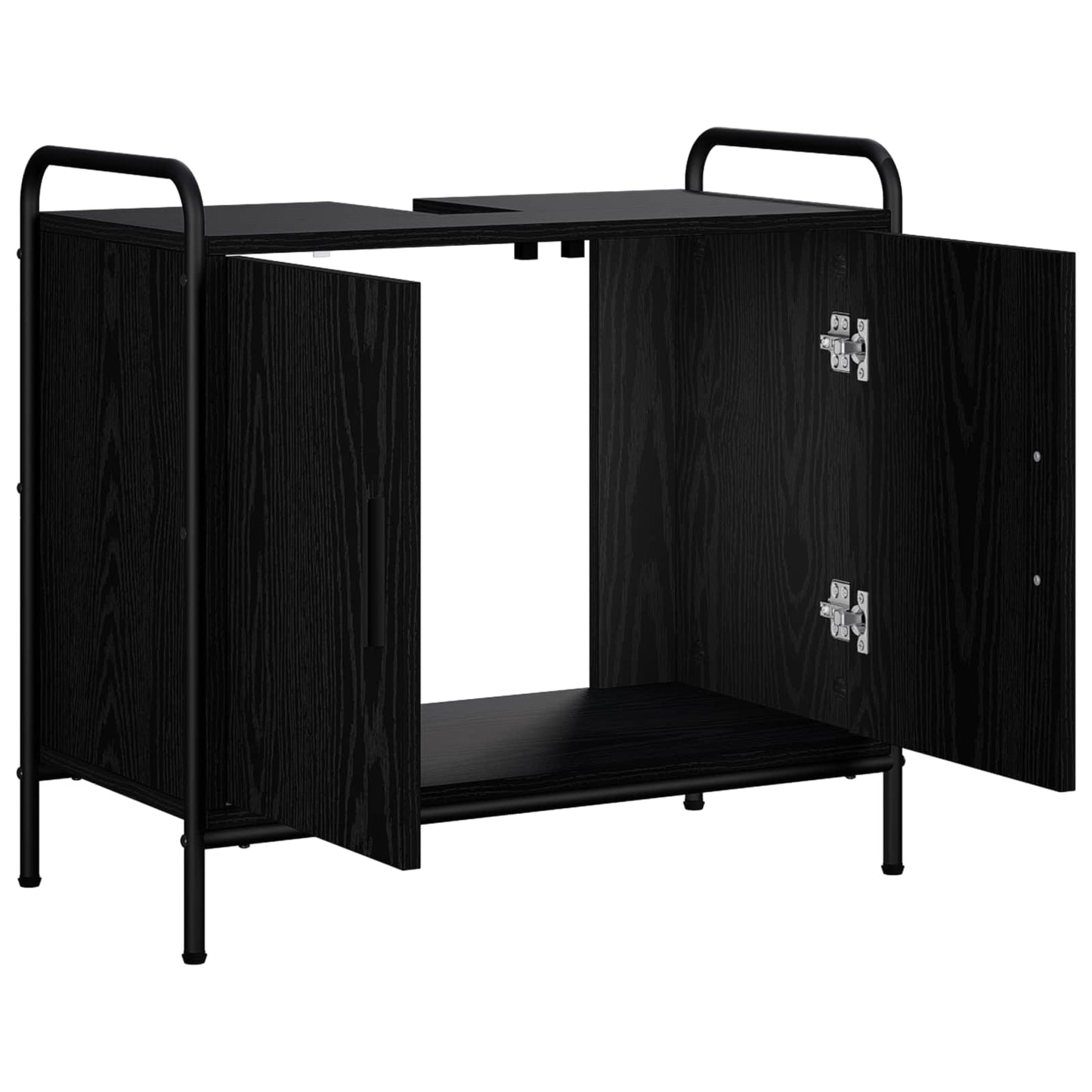 vidaXL Ντουλάπι Μπάνιου Μαύρη Δρυς 65,5 x 34 x 61 εκ.