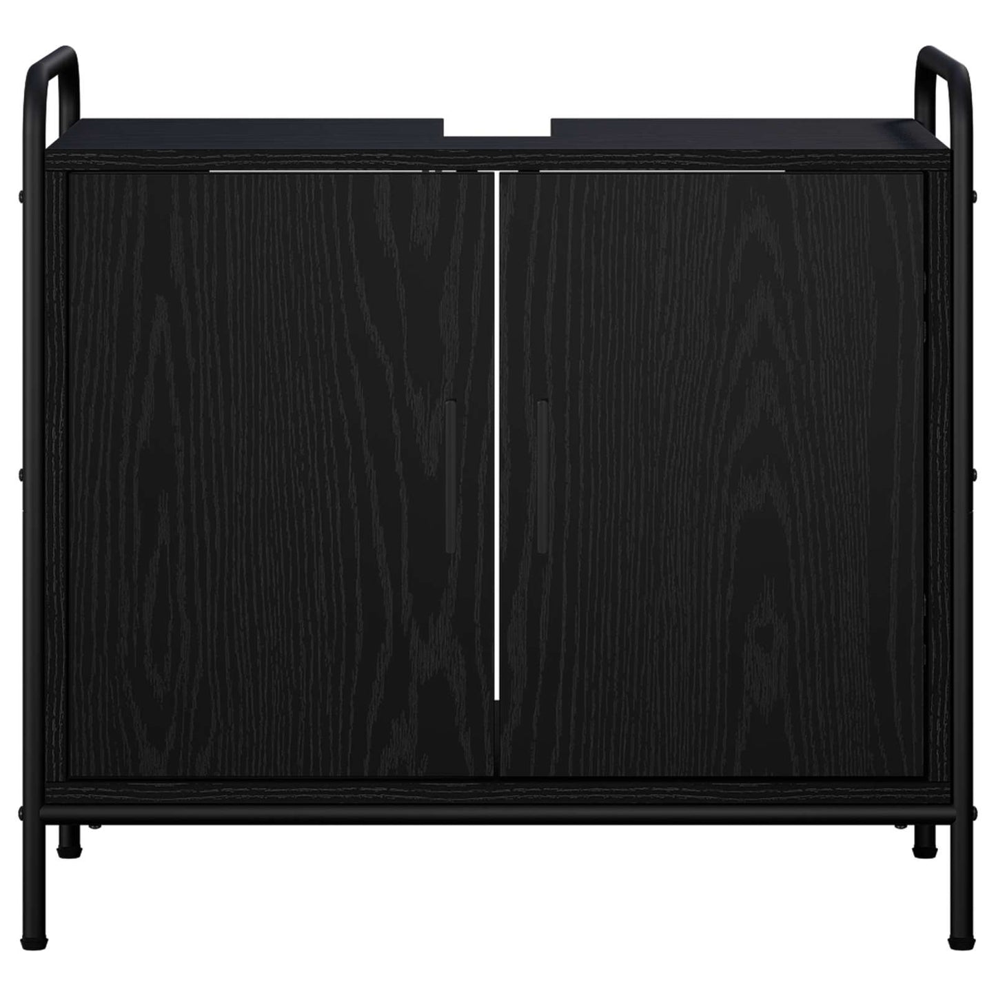 vidaXL Ντουλάπι Μπάνιου Μαύρη Δρυς 65,5 x 34 x 61 εκ.
