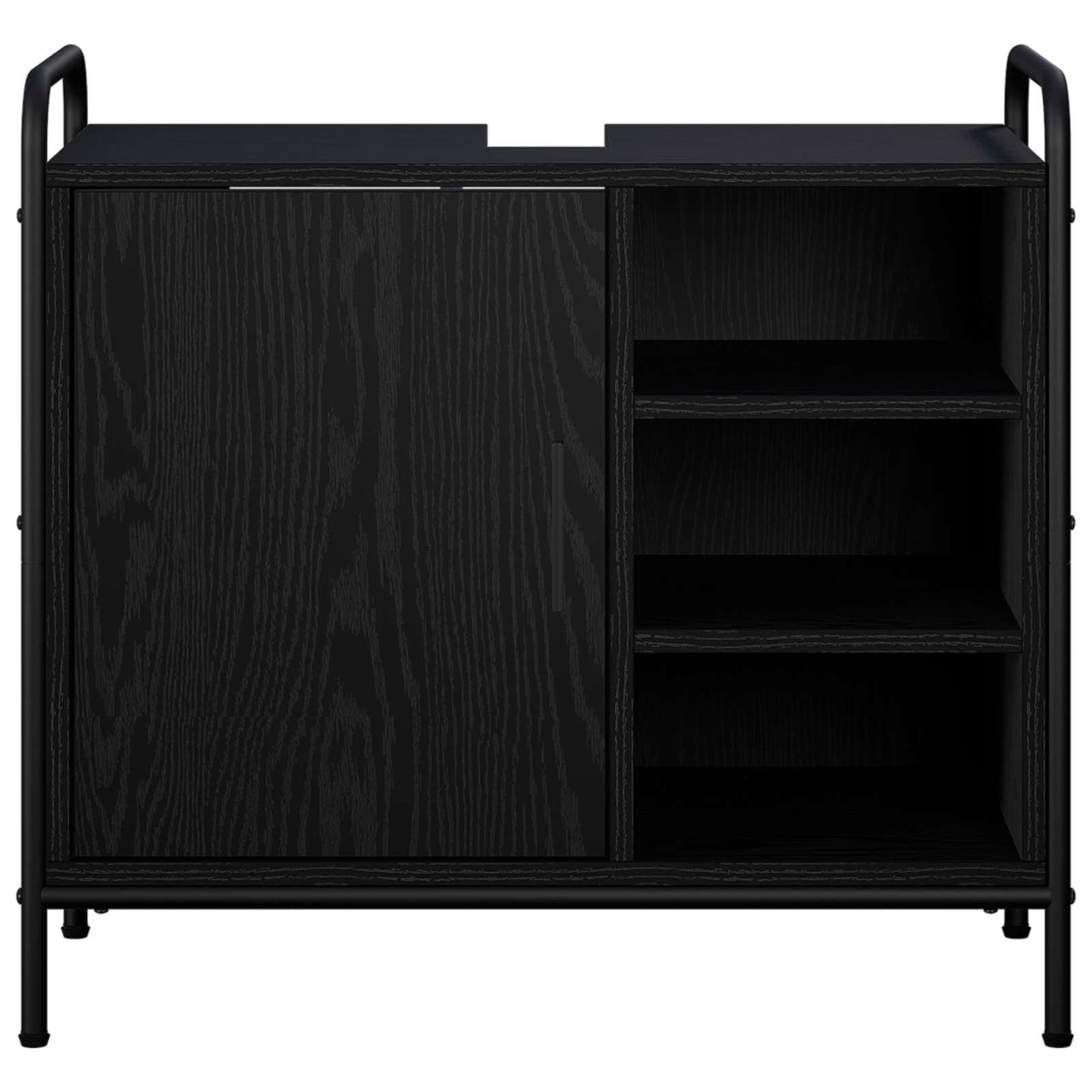 vidaXL Ντουλάπι Μπάνιου Μαύρη Δρυς 65,5 x 34 x 61 εκ.