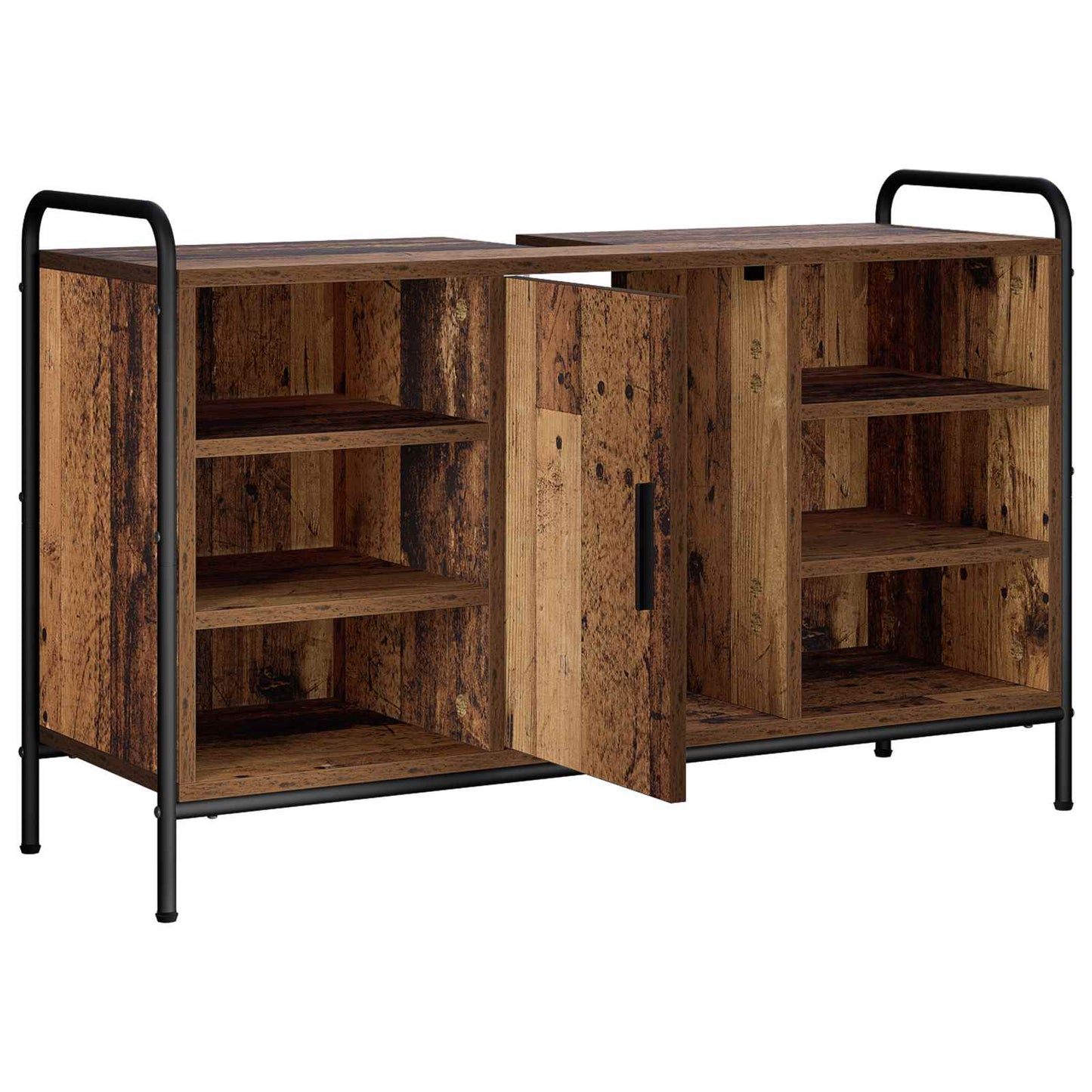 vidaXL Ντουλάπι Μπάνιου Παλαιωμένο ξύλο 95 x 34 x 61 εκ.