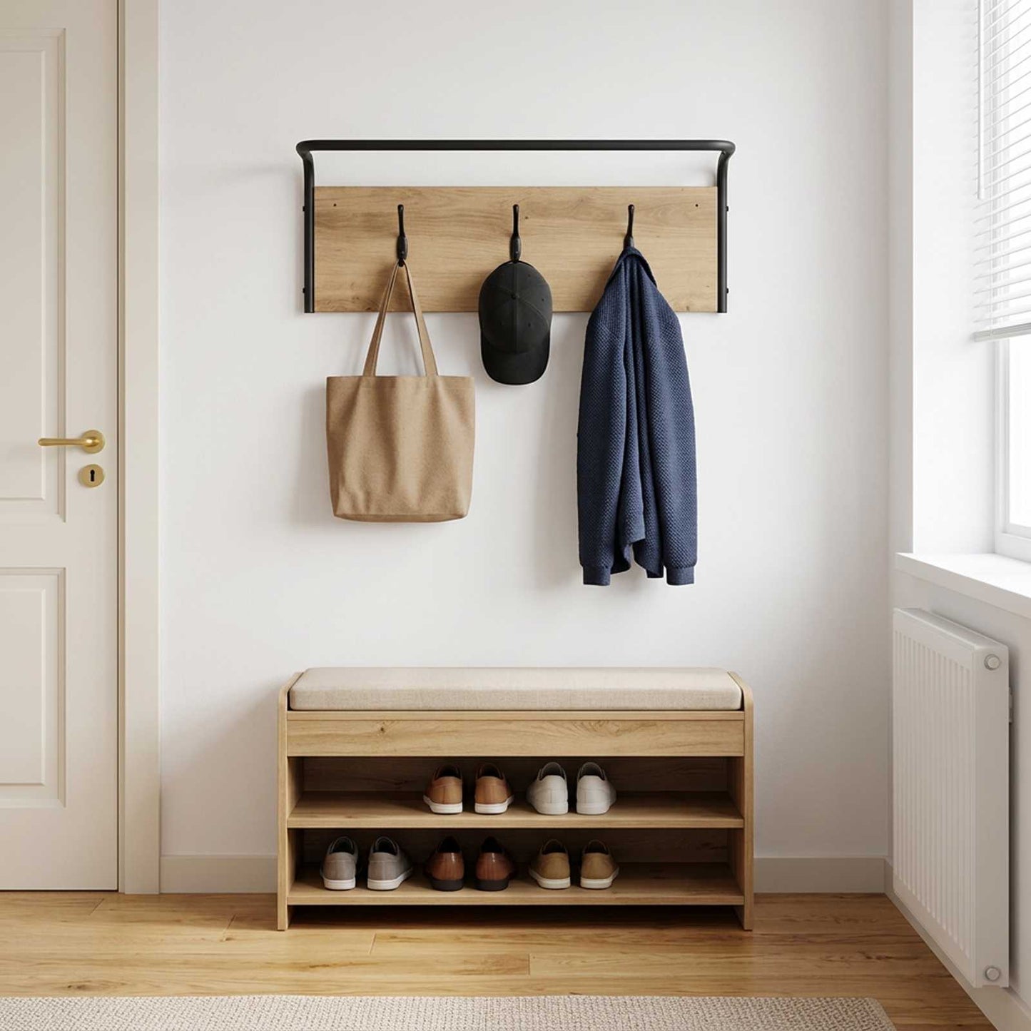 vidaXL Κρεμάστρα Artisan Δρυς 60 x 30 x 25 εκ Επεξεργασμένο Ξύλο