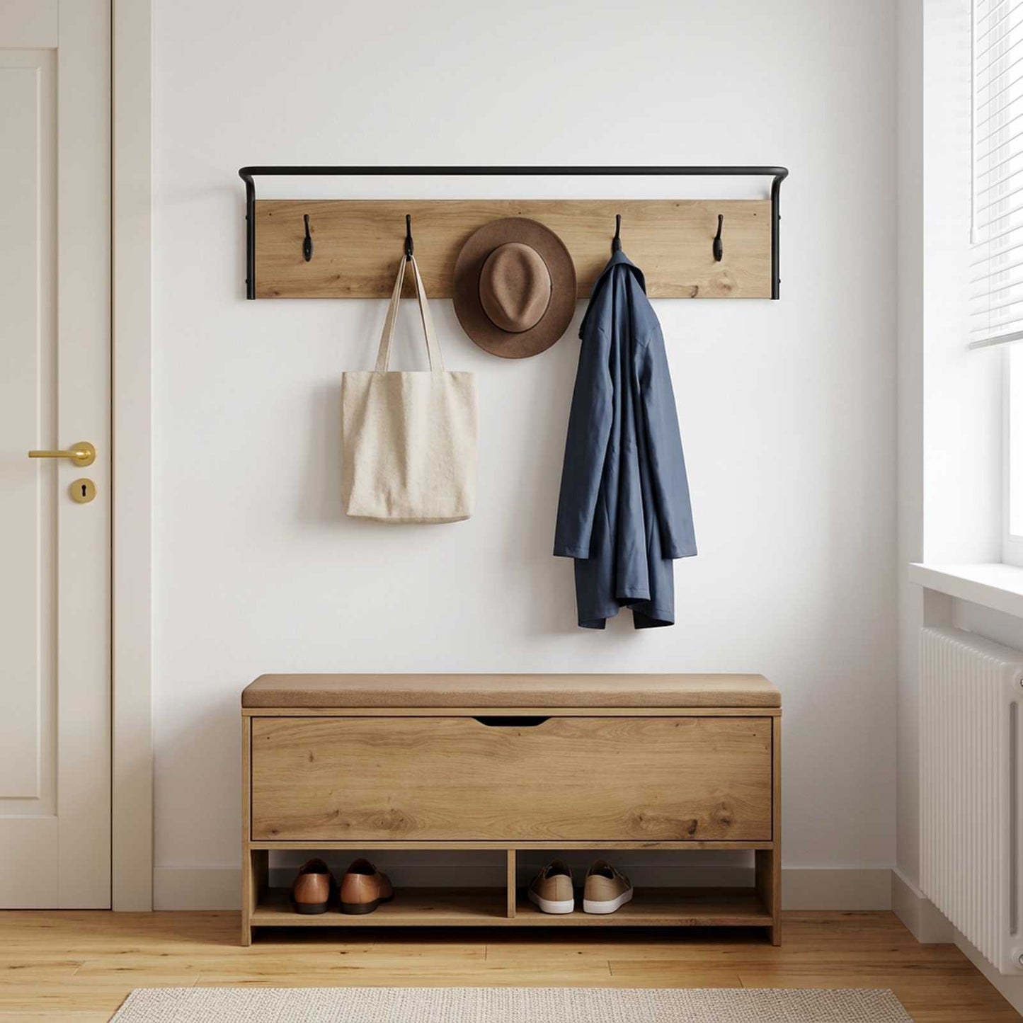vidaXL Κρεμάστρα Artisan Δρυς 100 x 30 x 25 cm Επεξεργασμένο Ξύλο