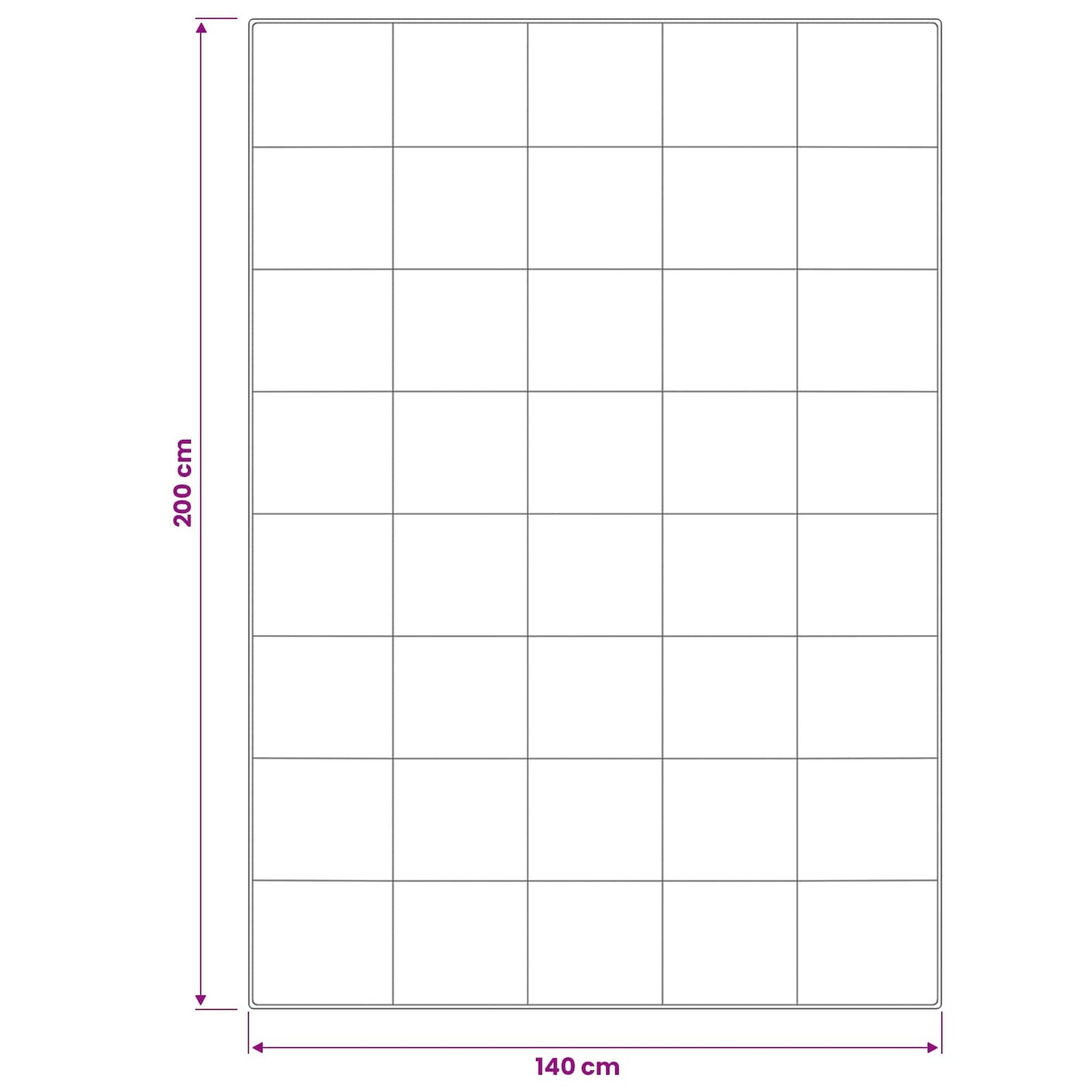 vidaXL Πάπλωμα 140x200 εκ. Χειμώνας 450 GSM Αυστραλιανό Μαλλί Λευκό
