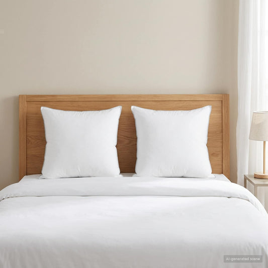 vidaXL Μαξιλάρι 2 τμχ. 60 x 60 cm Αυστραλιανό Μαλλί Λευκό