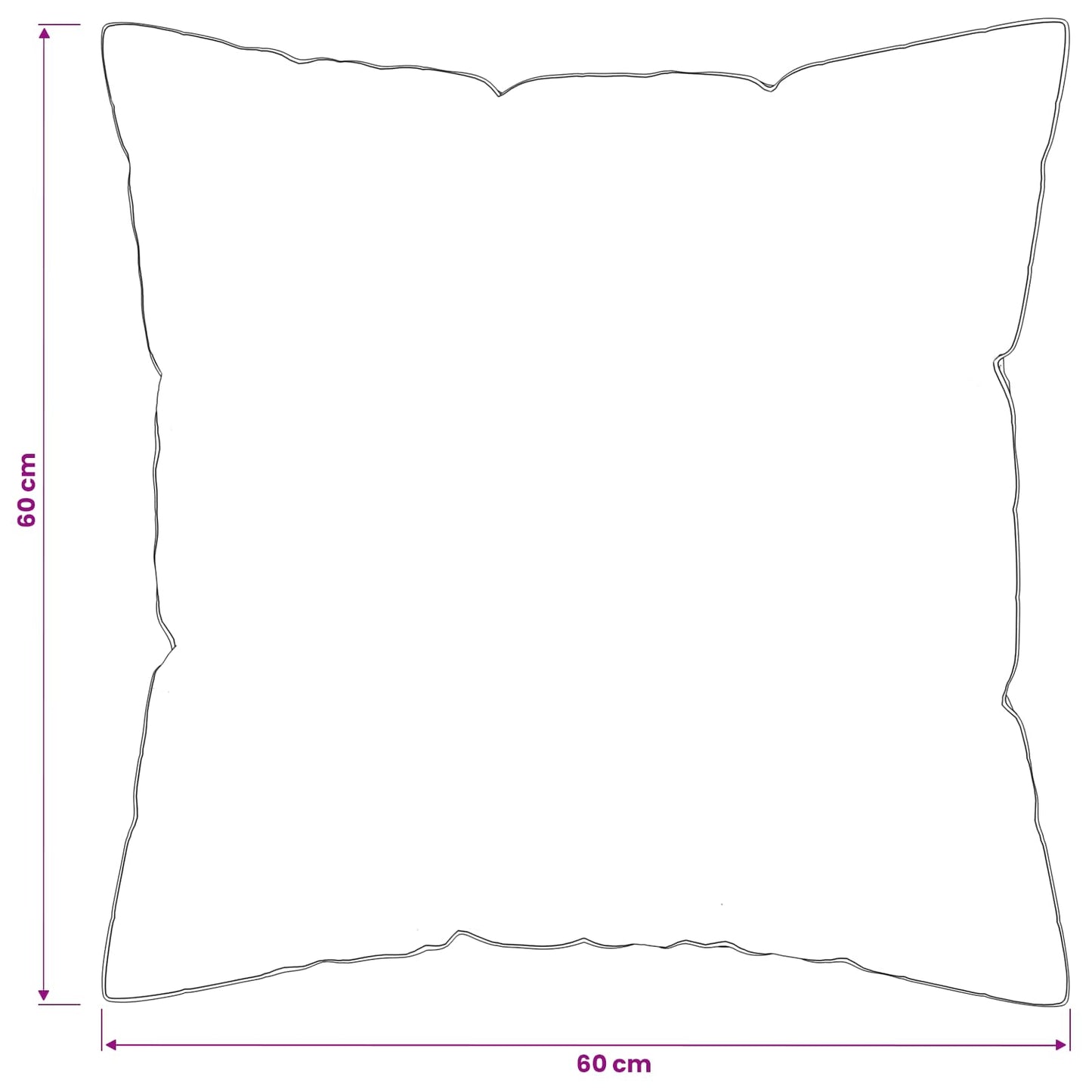 vidaXL Μαξιλάρι 2 τμχ. 60 x 60 cm Αυστραλιανό Μαλλί Λευκό