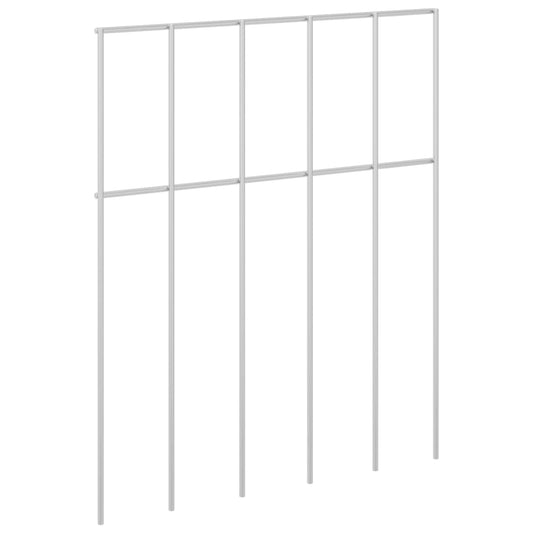 vidaXL Πάνελ Φράχτη Κήπου 48 τμχ. 25 x 30 cm Γαλβανισμένος Χάλυβας