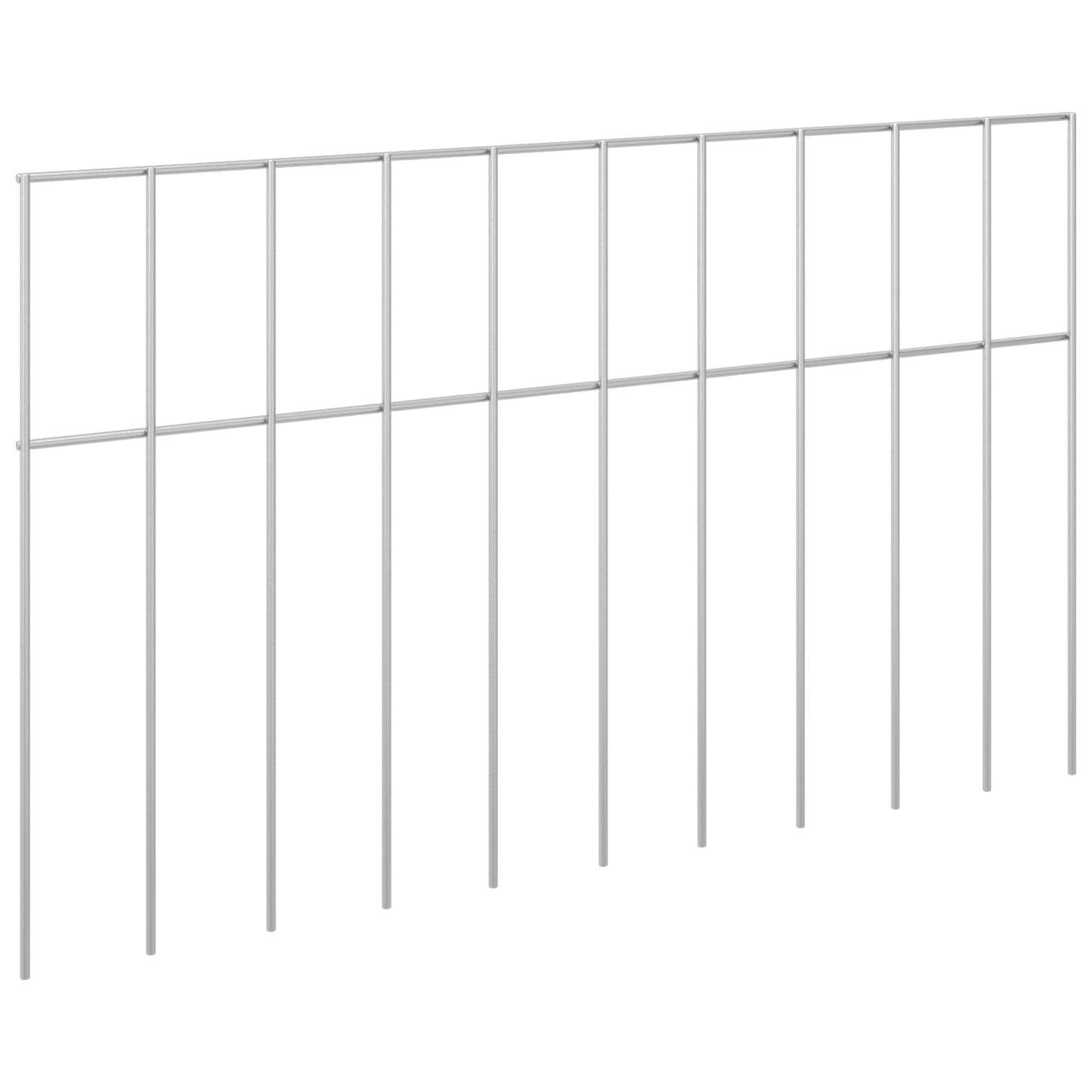 vidaXL Πάνελ Φράχτη Κήπου 12 τμχ. 50 x 30 cm Γαλβανισμένος Χάλυβας