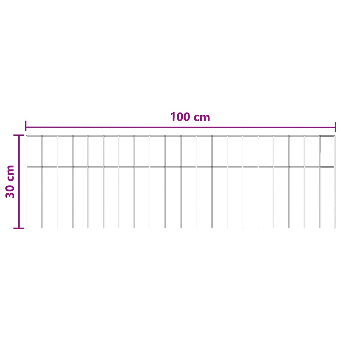 vidaXL Πάνελ Φράχτη Κήπου 48 τμχ. 100 x 30 cm Γαλβανισμένος Χάλυβας